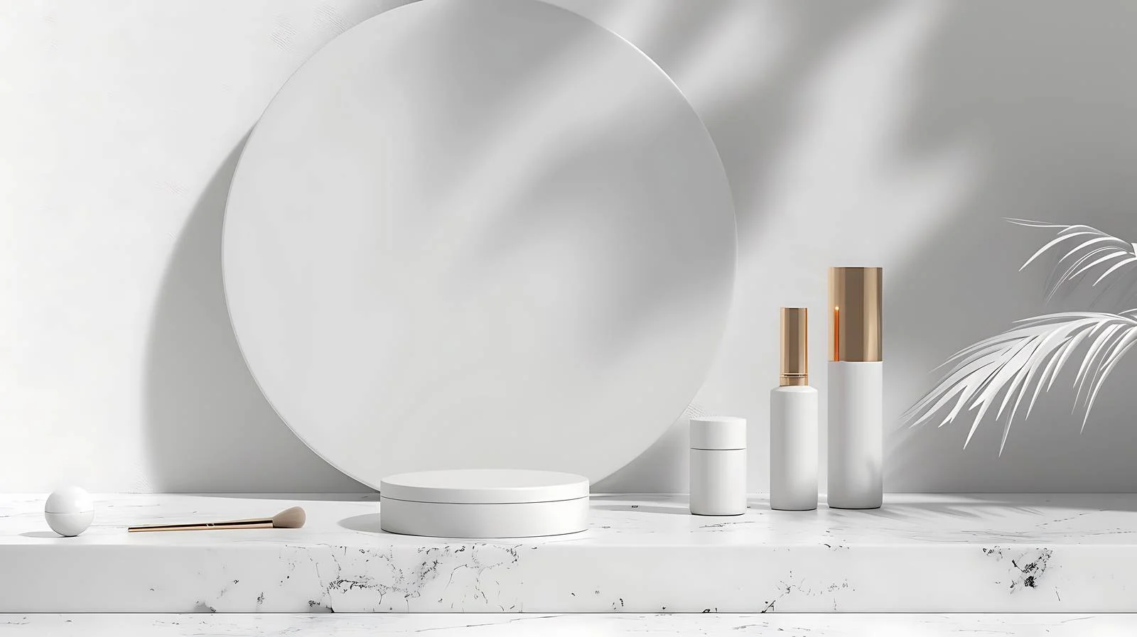 Elegant Plaster Podiums and Cosmetics Display — free download from Dotvec