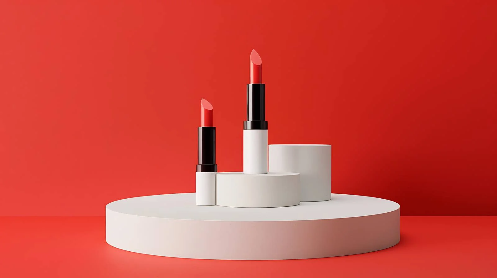 Elegant Podiums and Lipsticks Display — free download from Dotvec