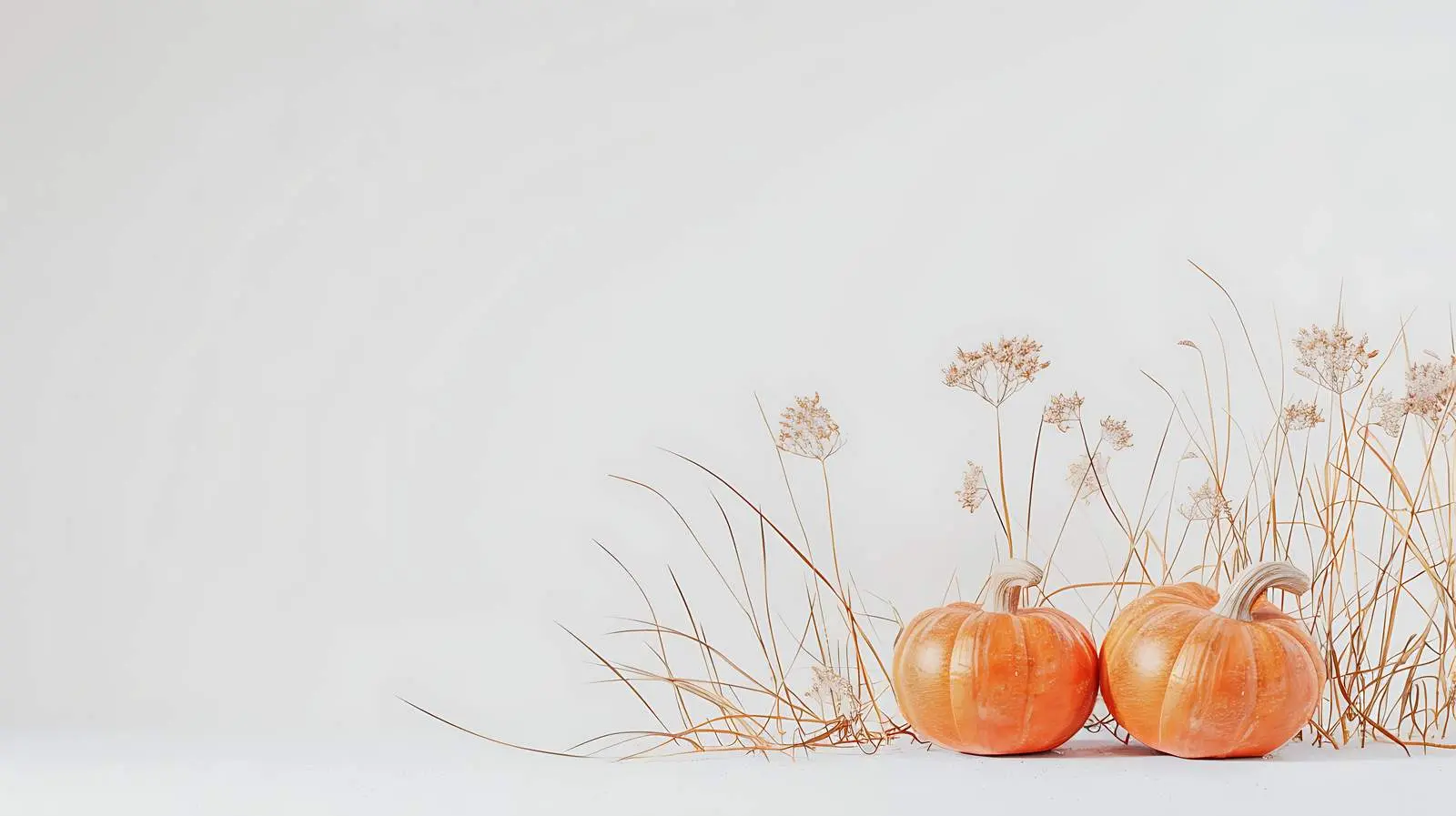 Pastel Decorative Pumpkins with Dried Grass – free pose image from Dotvec