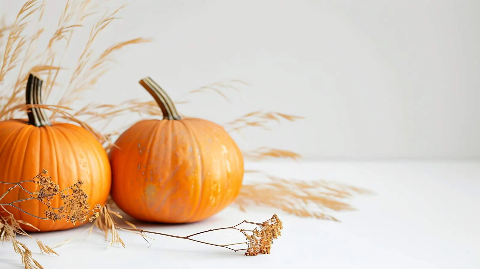 Pastel Decorative Pumpkins with Dried Grass — free download from Dotvec