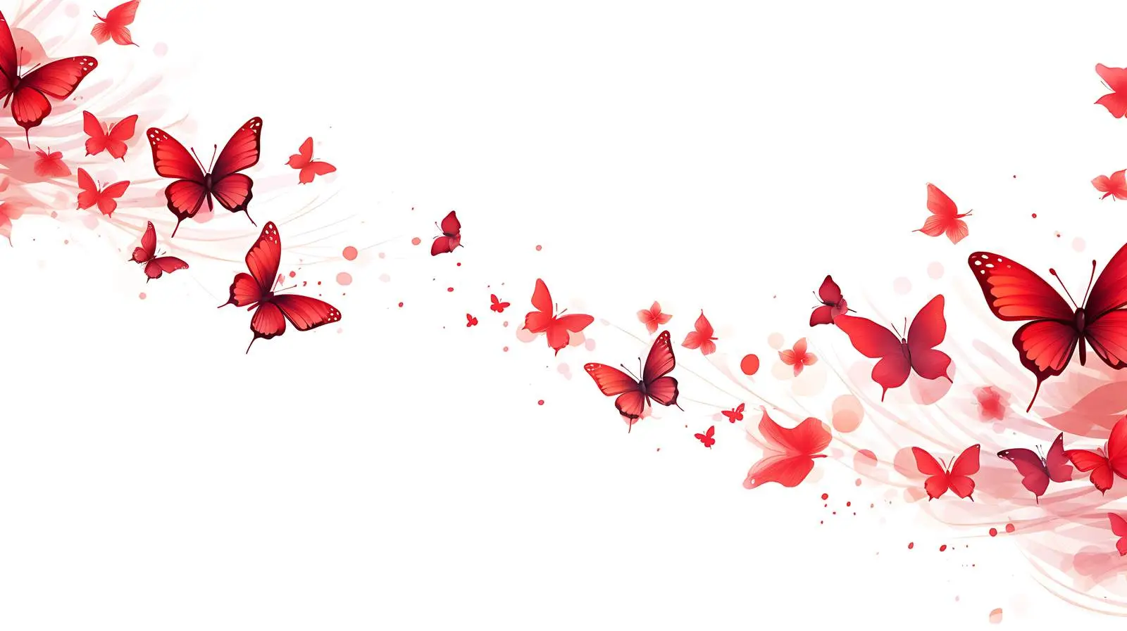 Elegant Red Butterfly Border Design — free download from Dotvec