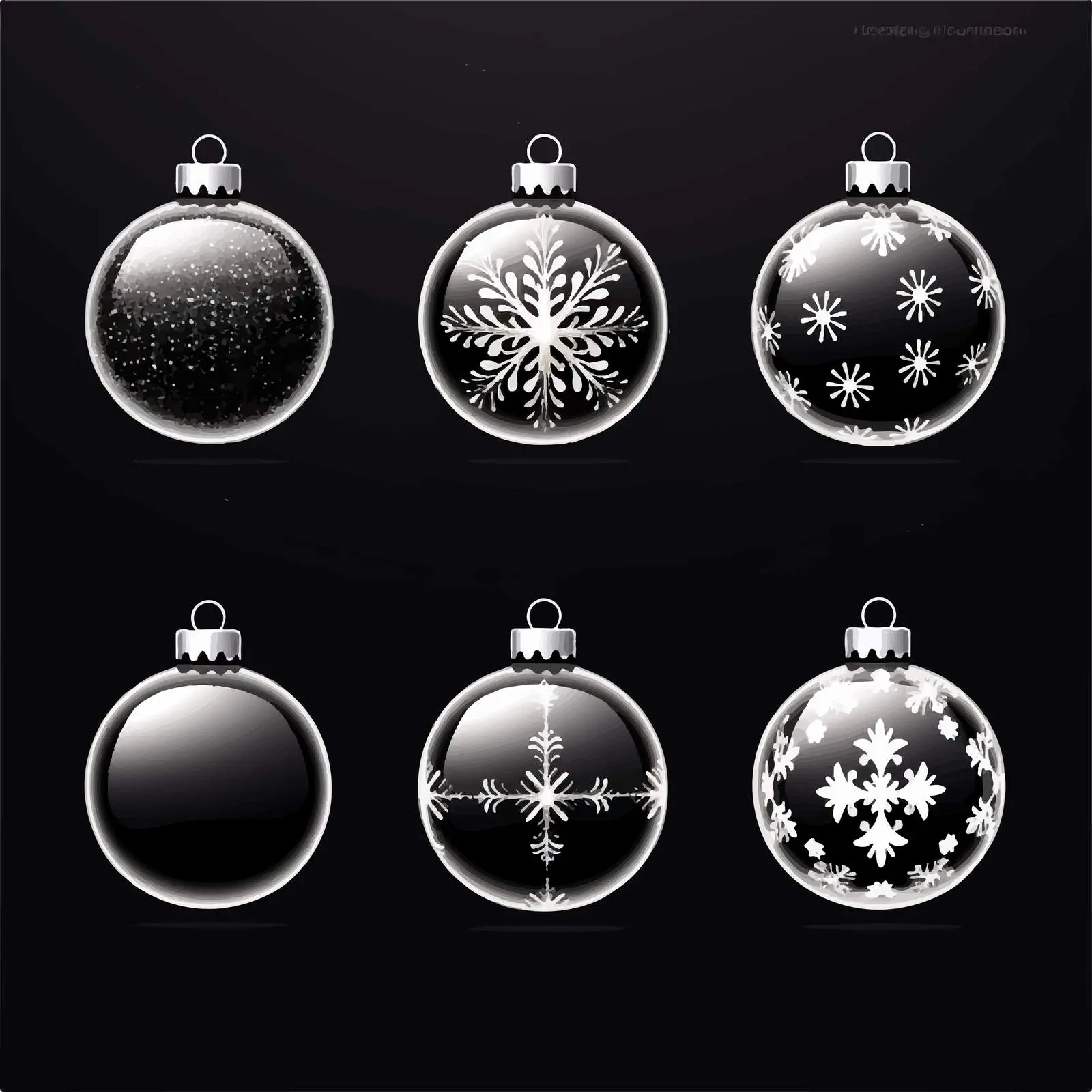 Classic Silver Christmas Balls 3D Vector Set — free download from Dotvec
