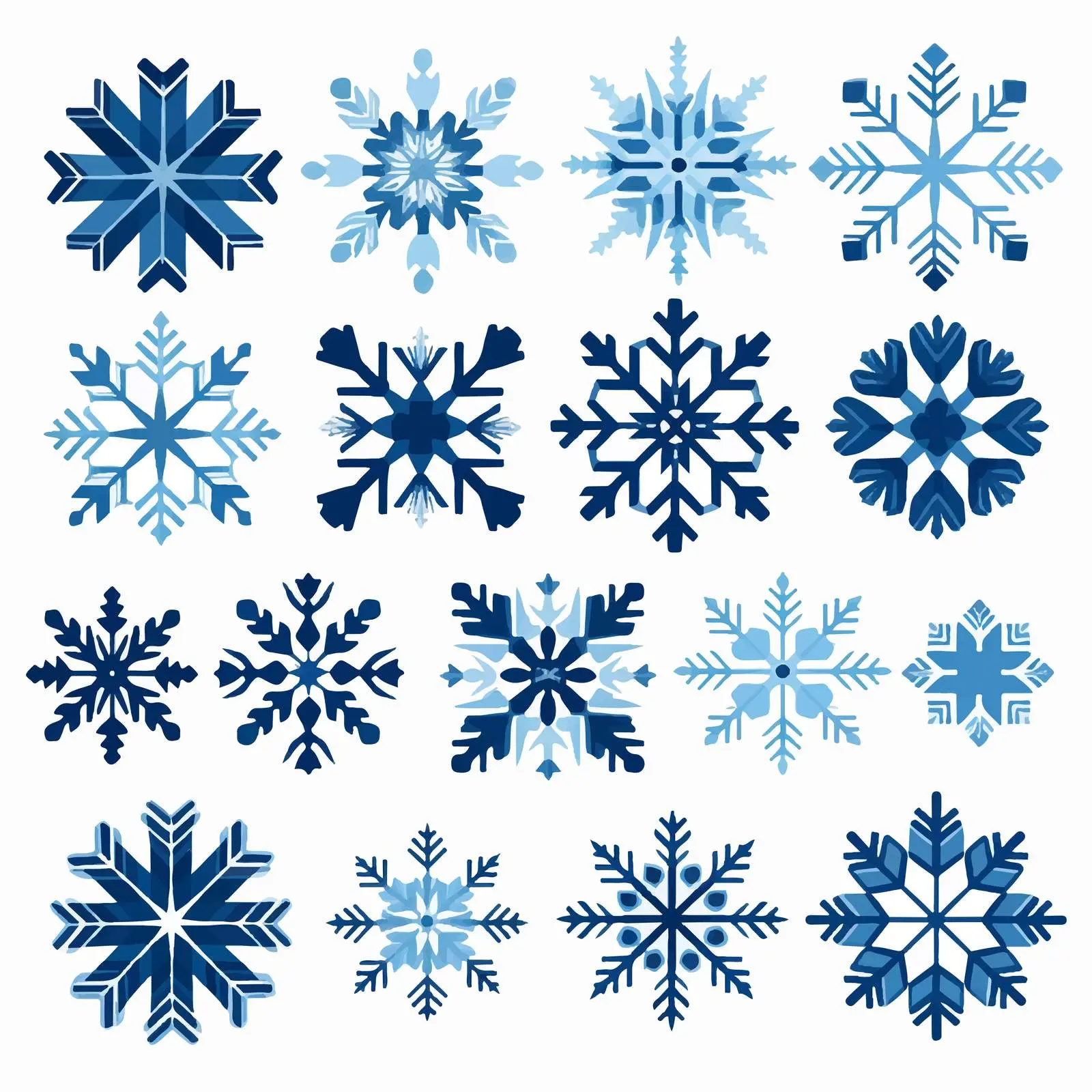 Winter Decorative Snowflakes Clip Art Collection — free download from Dotvec