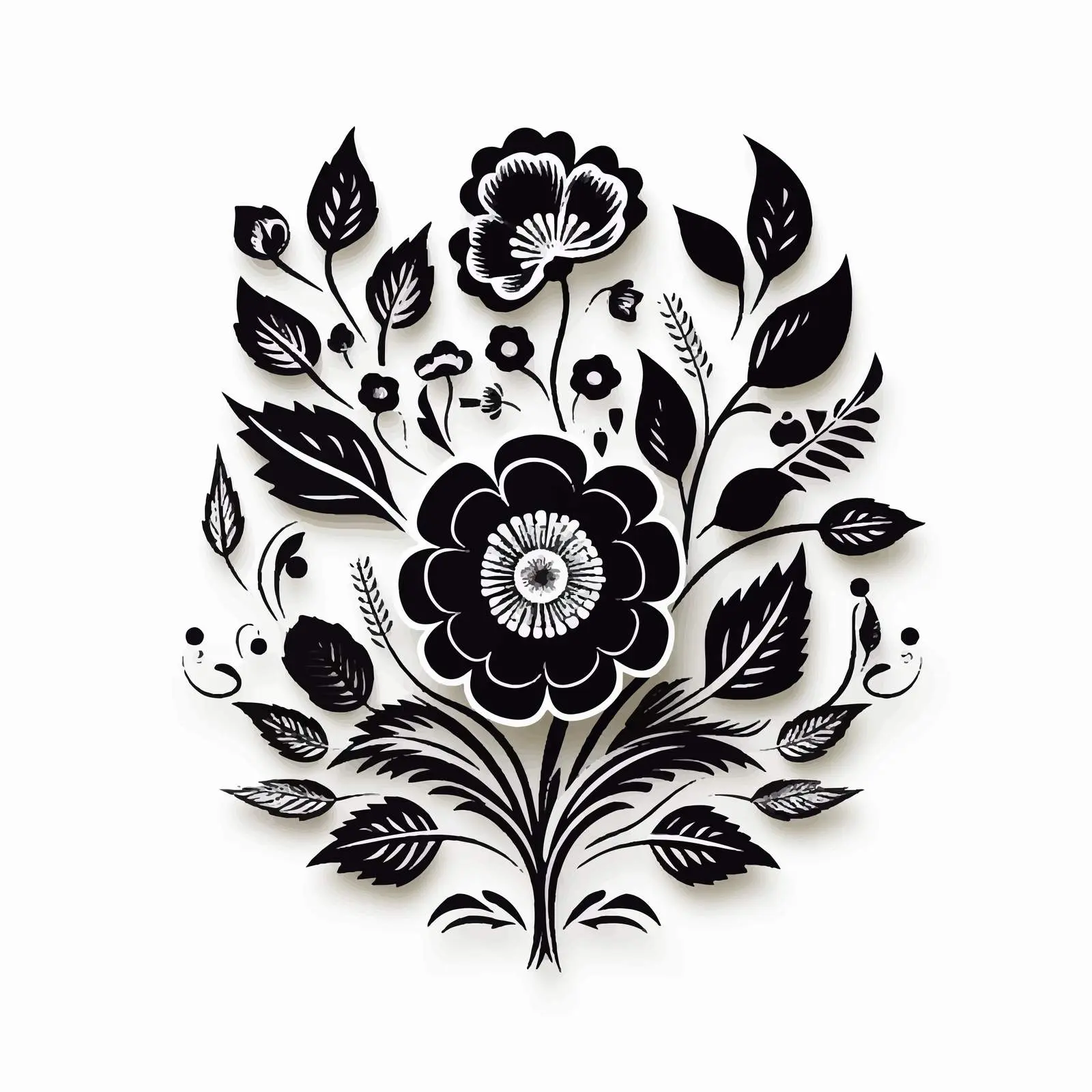 Black and White Decorative Thank You Card — free download from Dotvec