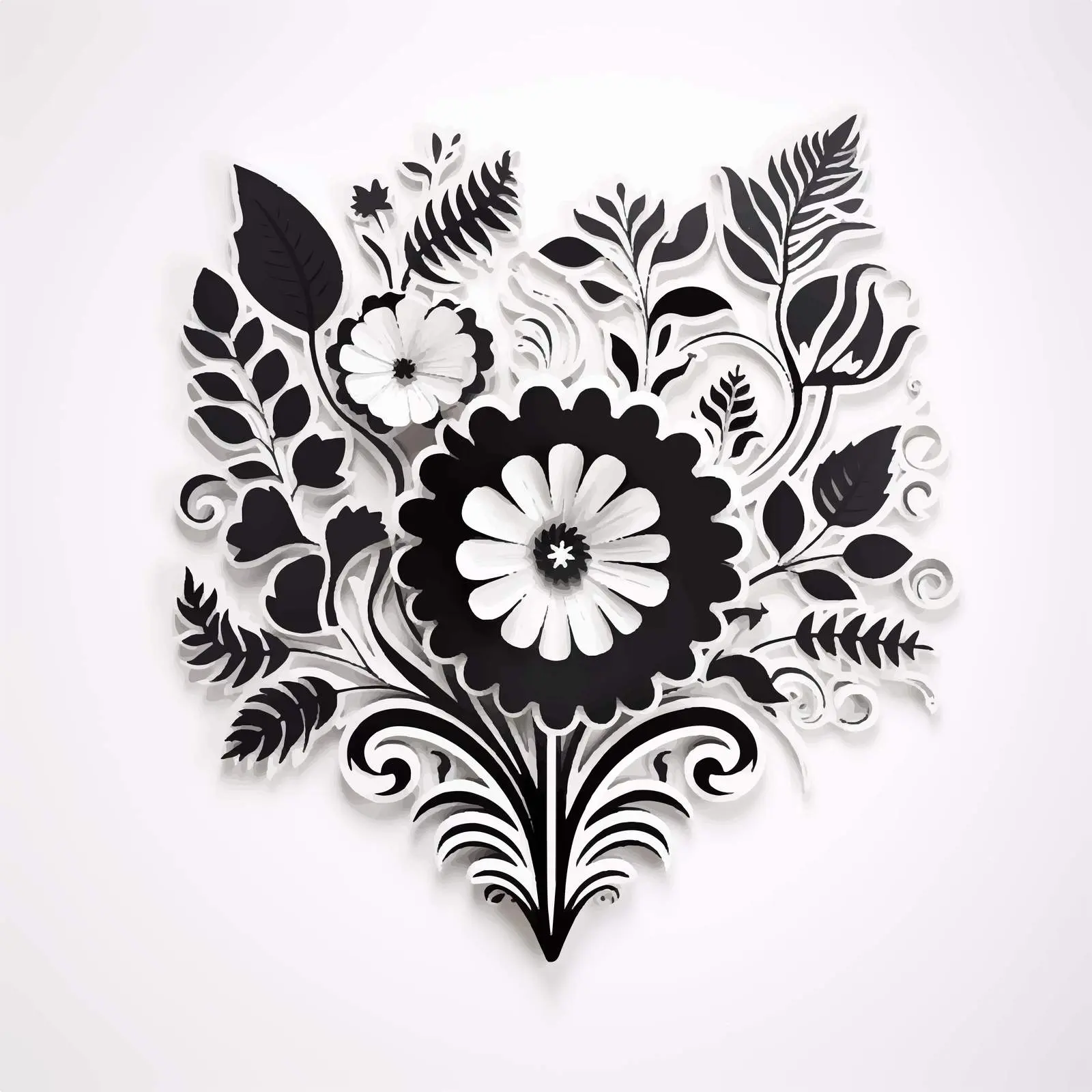 Elegant Black and White Thank You Card Design — free download from Dotvec