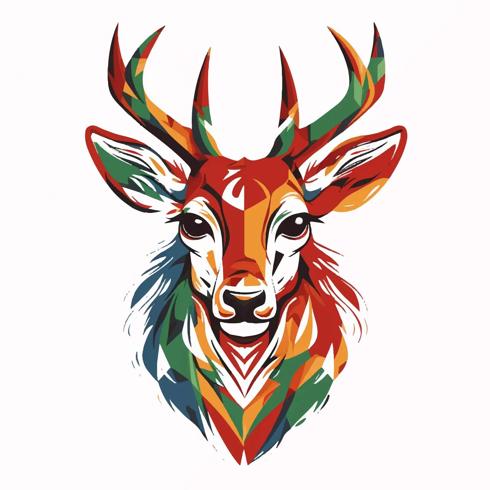 Patriotic Deer Portrait Sublimation Design — free download from Dotvec
