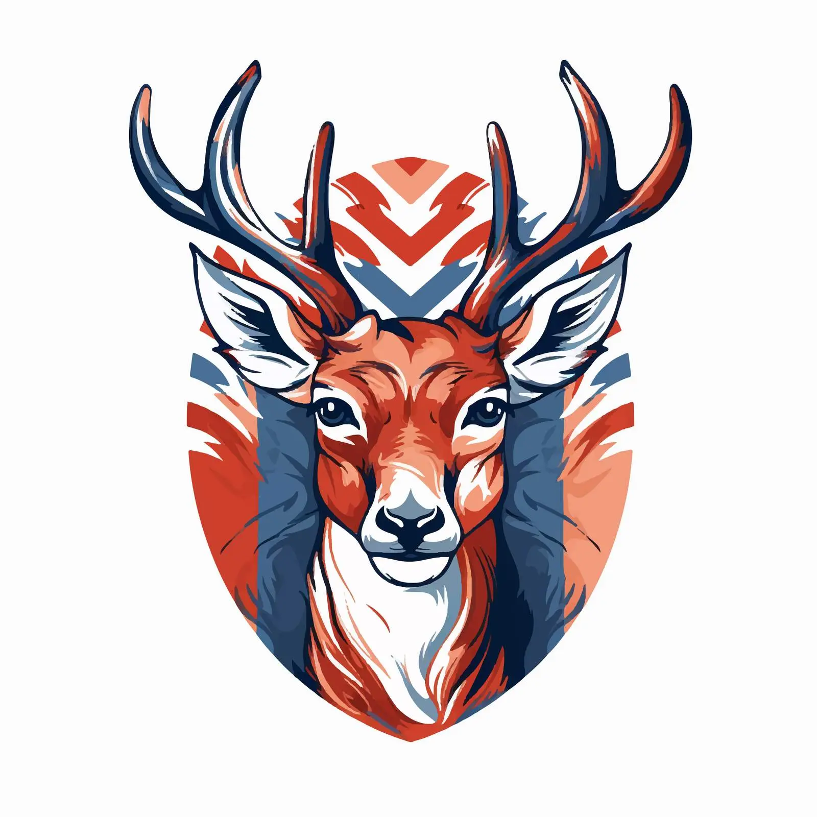 Patriotic Deer Portrait in Vibrant Colors — free download from Dotvec