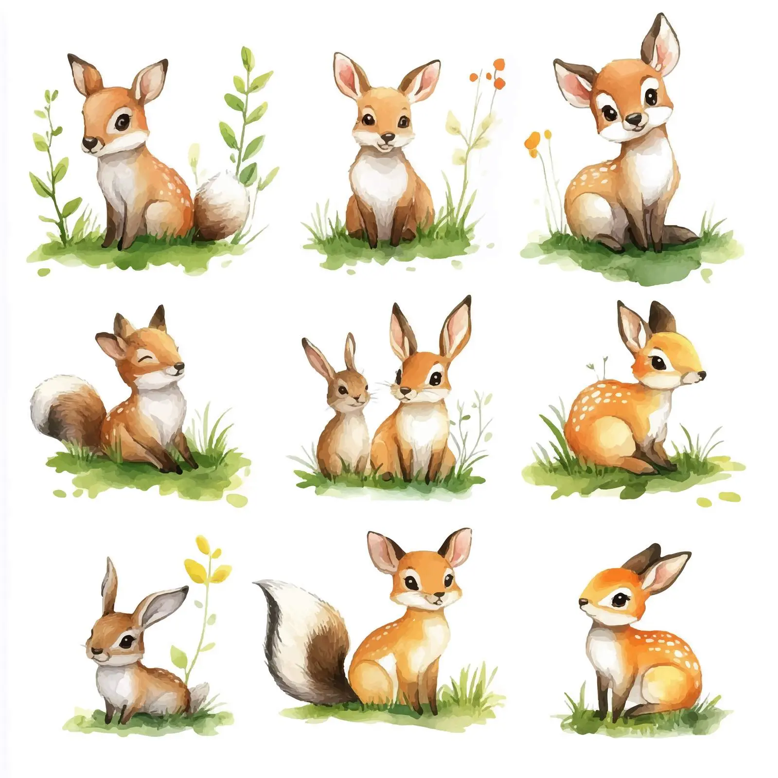 Wild Animals Relaxing on Green Lawn – free wild animals image from Dotvec