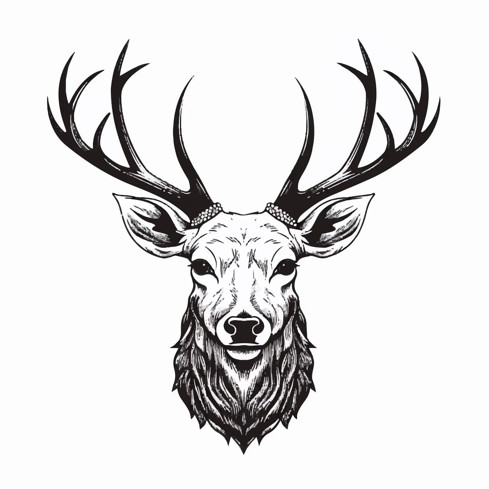 Elegant Deer Line Vector Illustration — free download from Dotvec