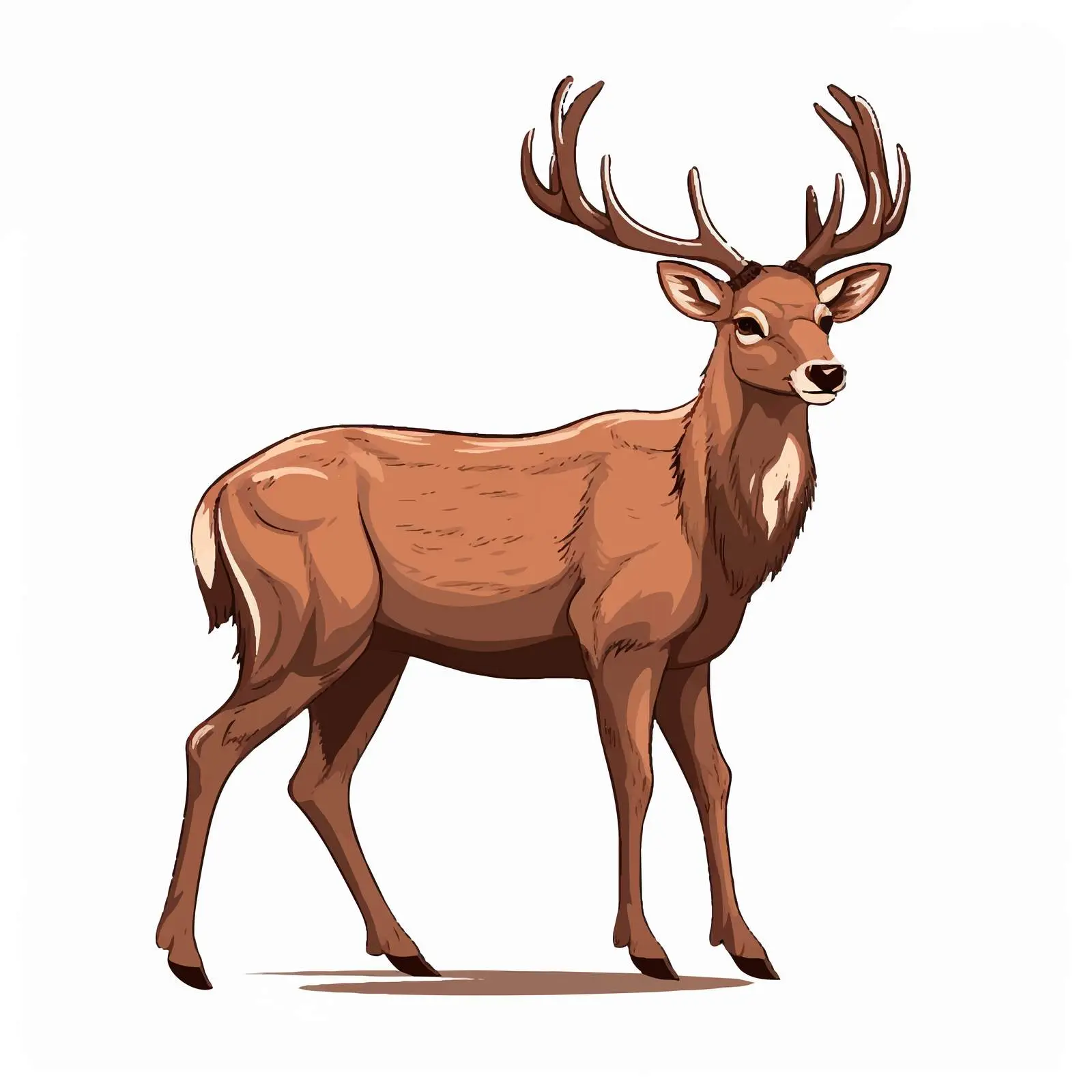 Cartoon Deer Vector Illustration Isolated — free download from Dotvec