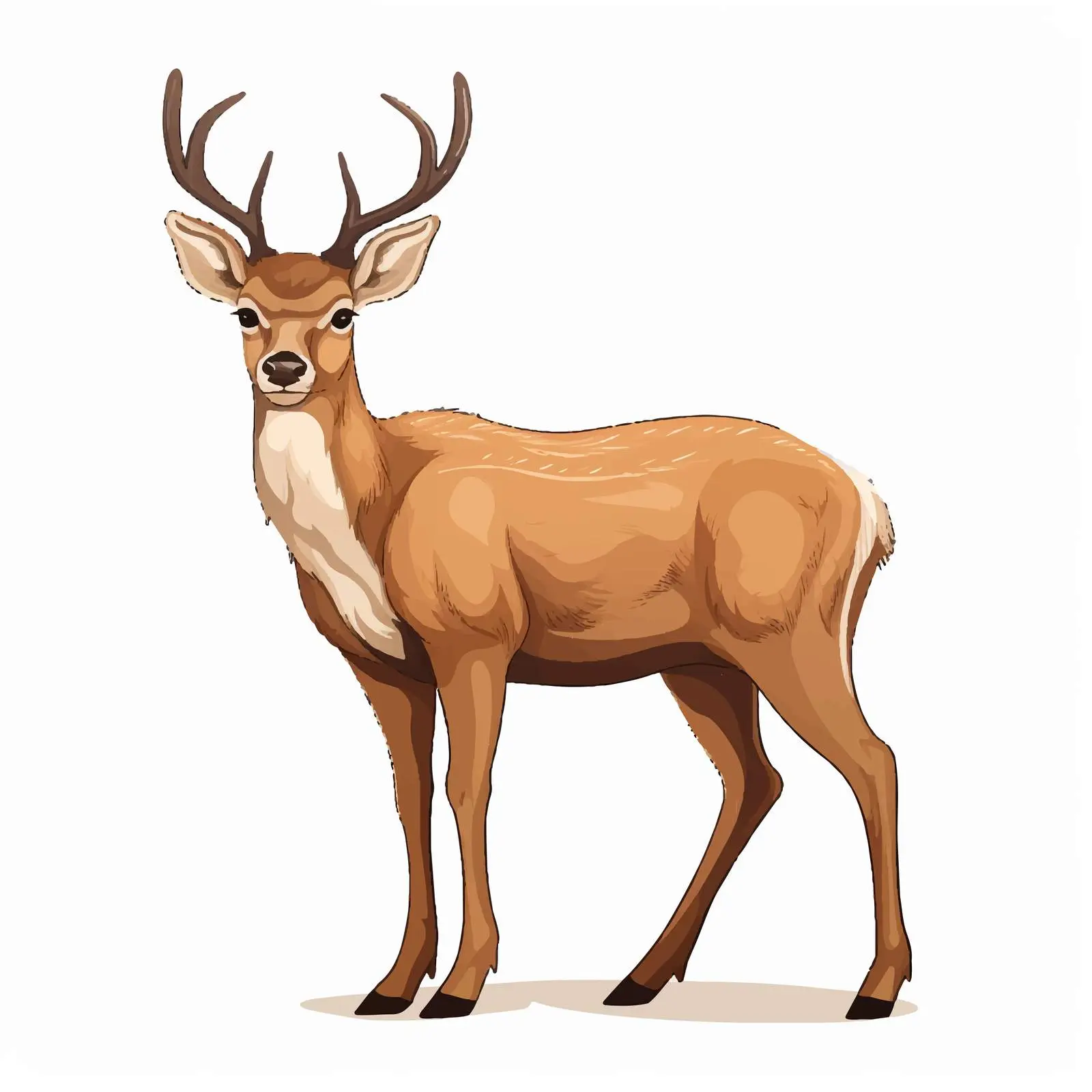 Cartoon Deer Vector Illustration Isolated Design — free download from Dotvec