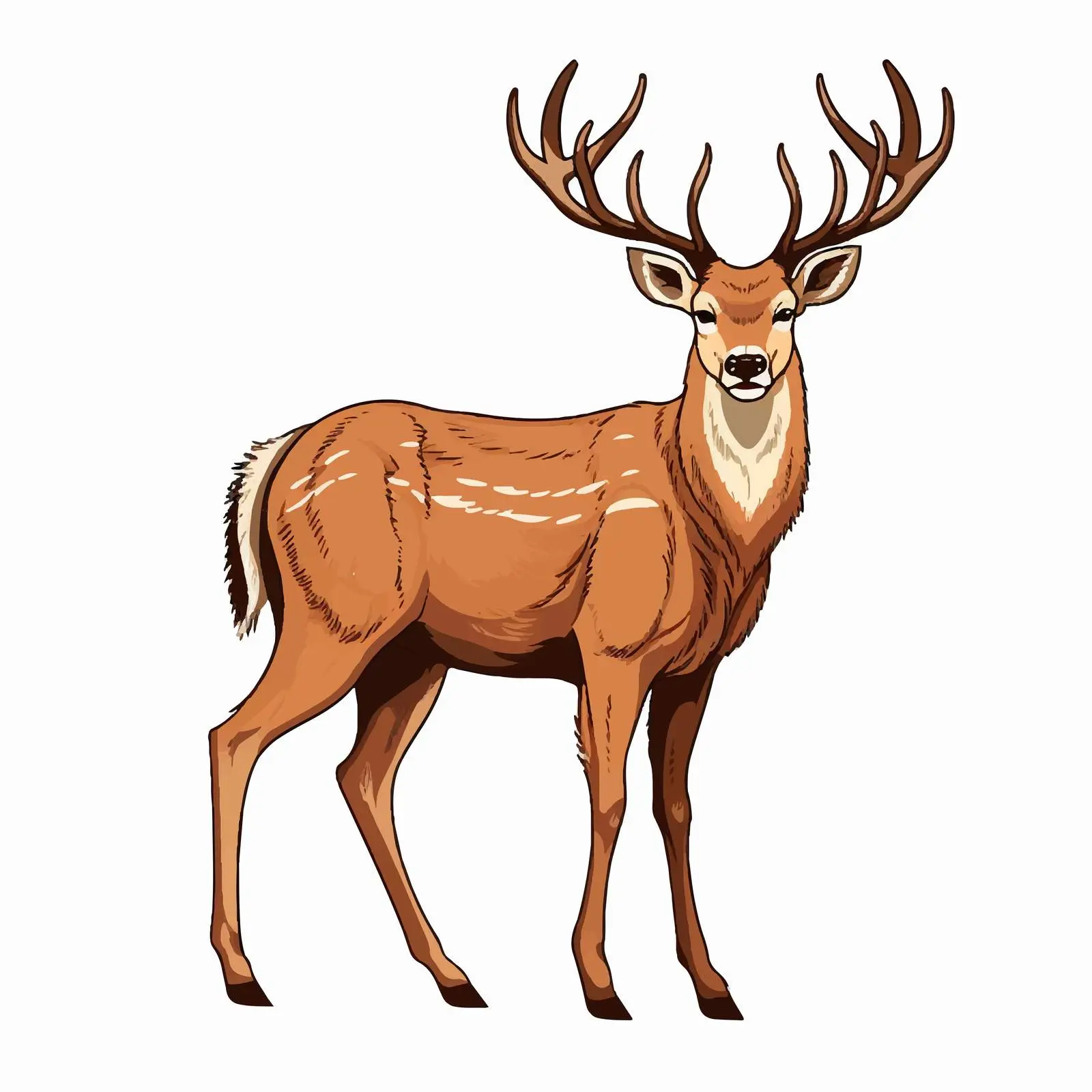Cartoon Deer Vector Illustration Isolated — free download from Dotvec