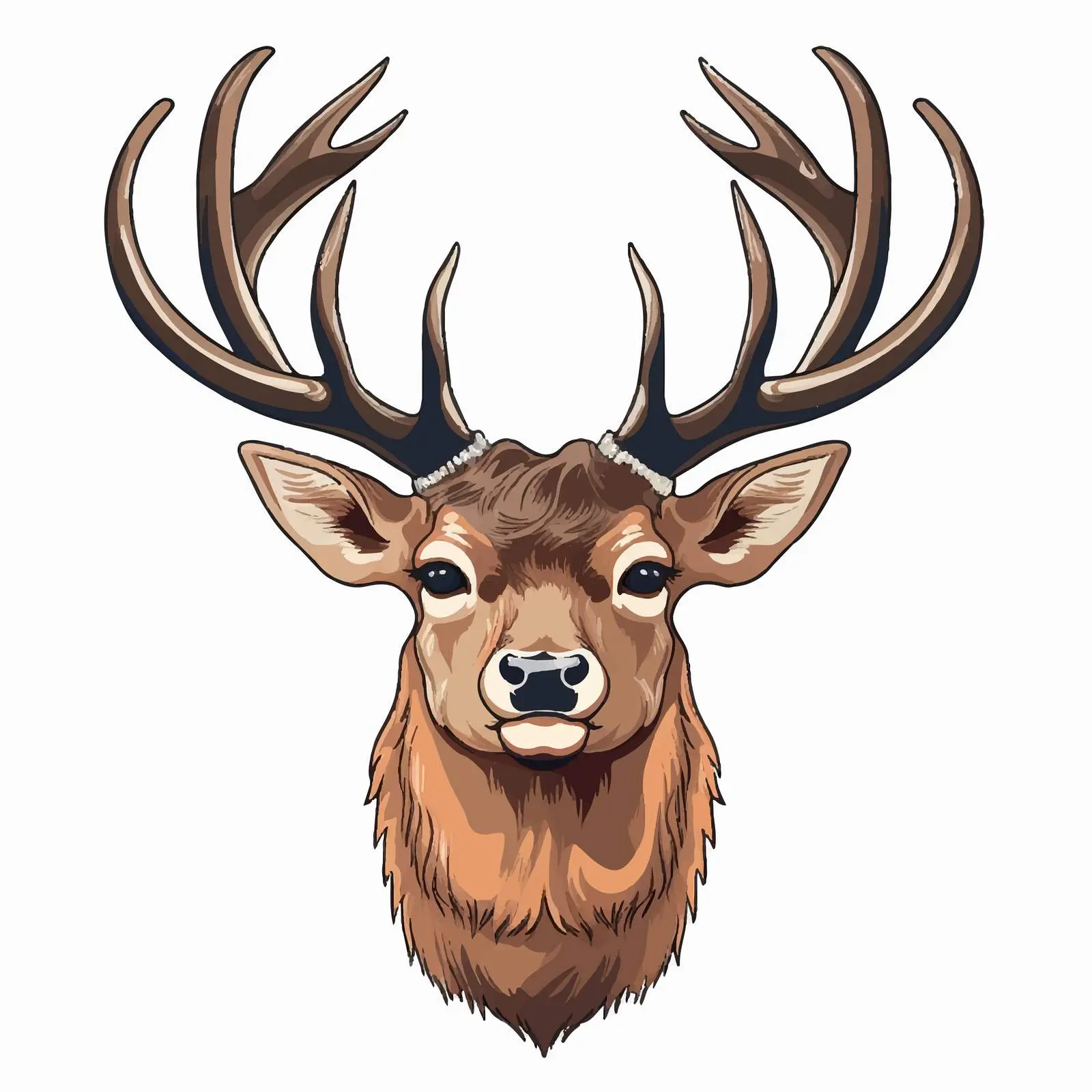 Top View Deer Vector Illustration on White Background — free download from Dotvec