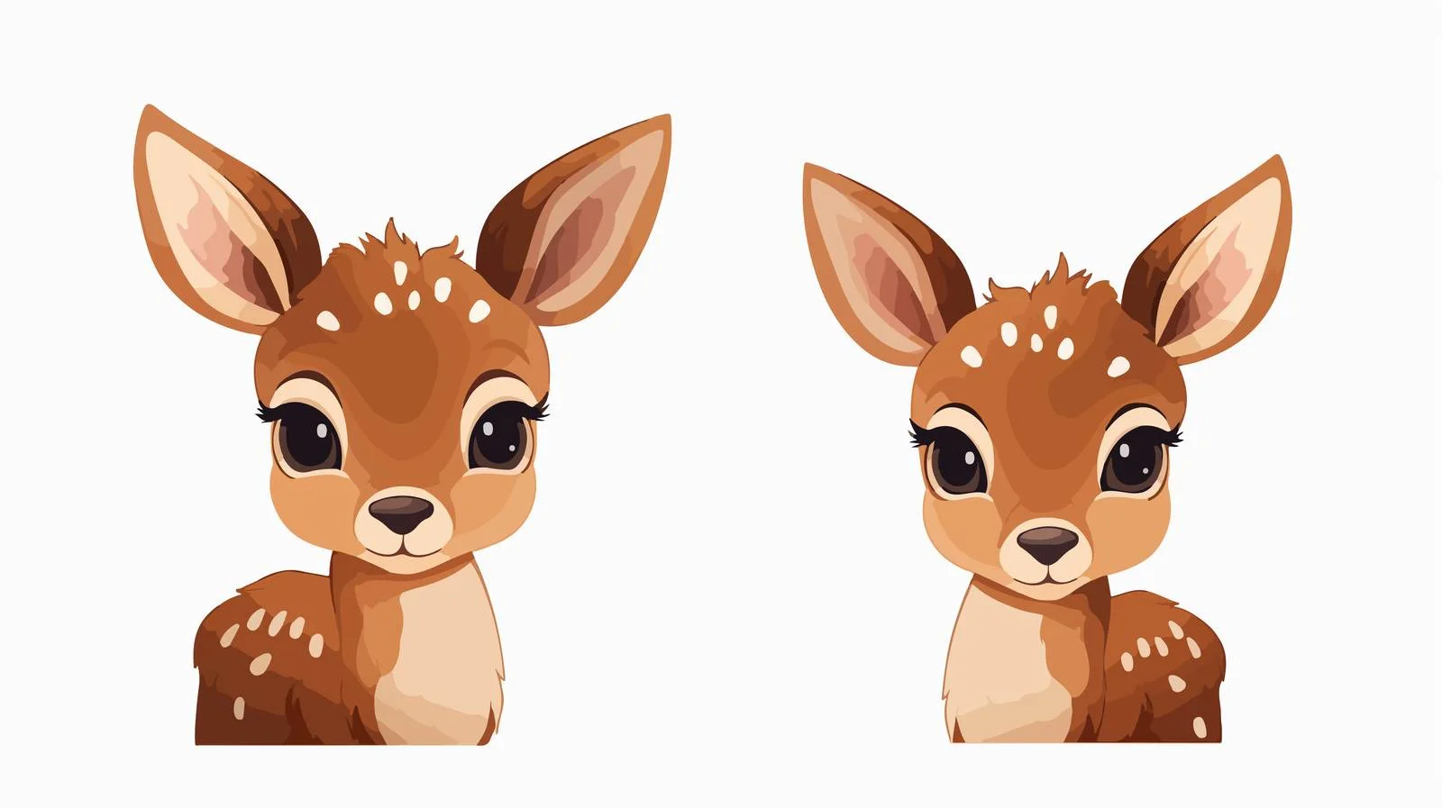 Cute Deer Kids Animal Face Design — free download from Dotvec