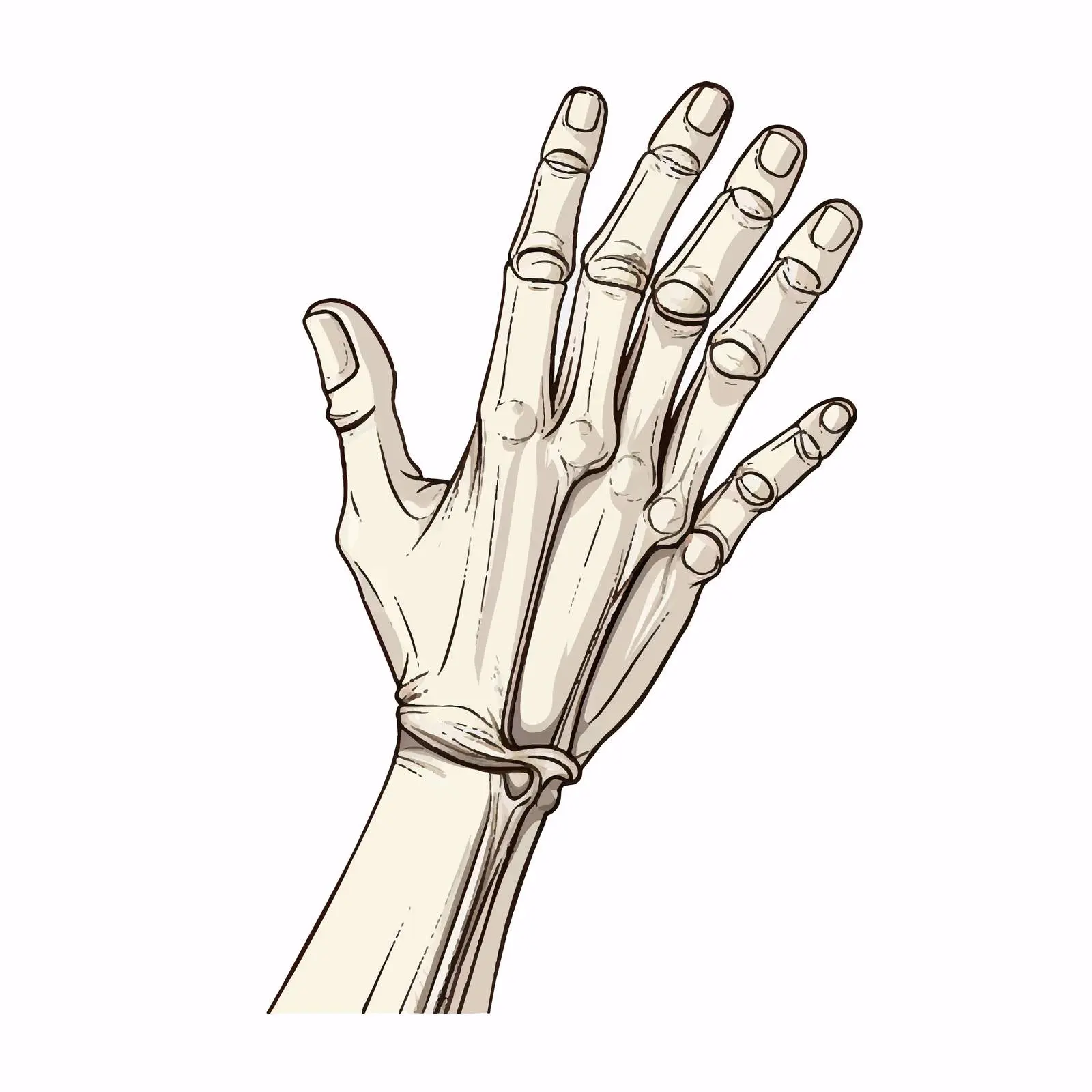 Hand and Wrist Degenerative Joint Disease Vector — free download from Dotvec