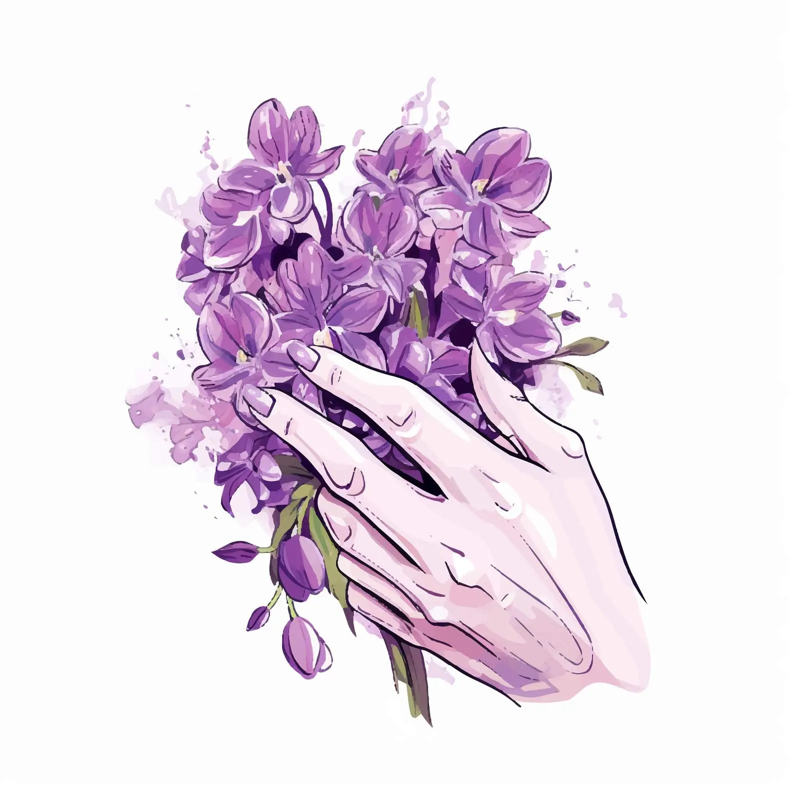 Delicate Flowers with Beautiful Manicure — free download from Dotvec