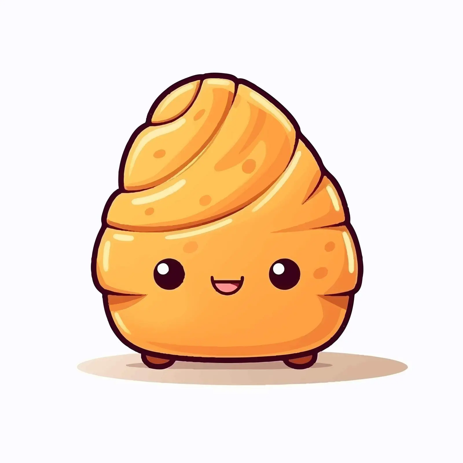 Kawaii Cartoon Croissant Bread Vector Illustration — free download from Dotvec