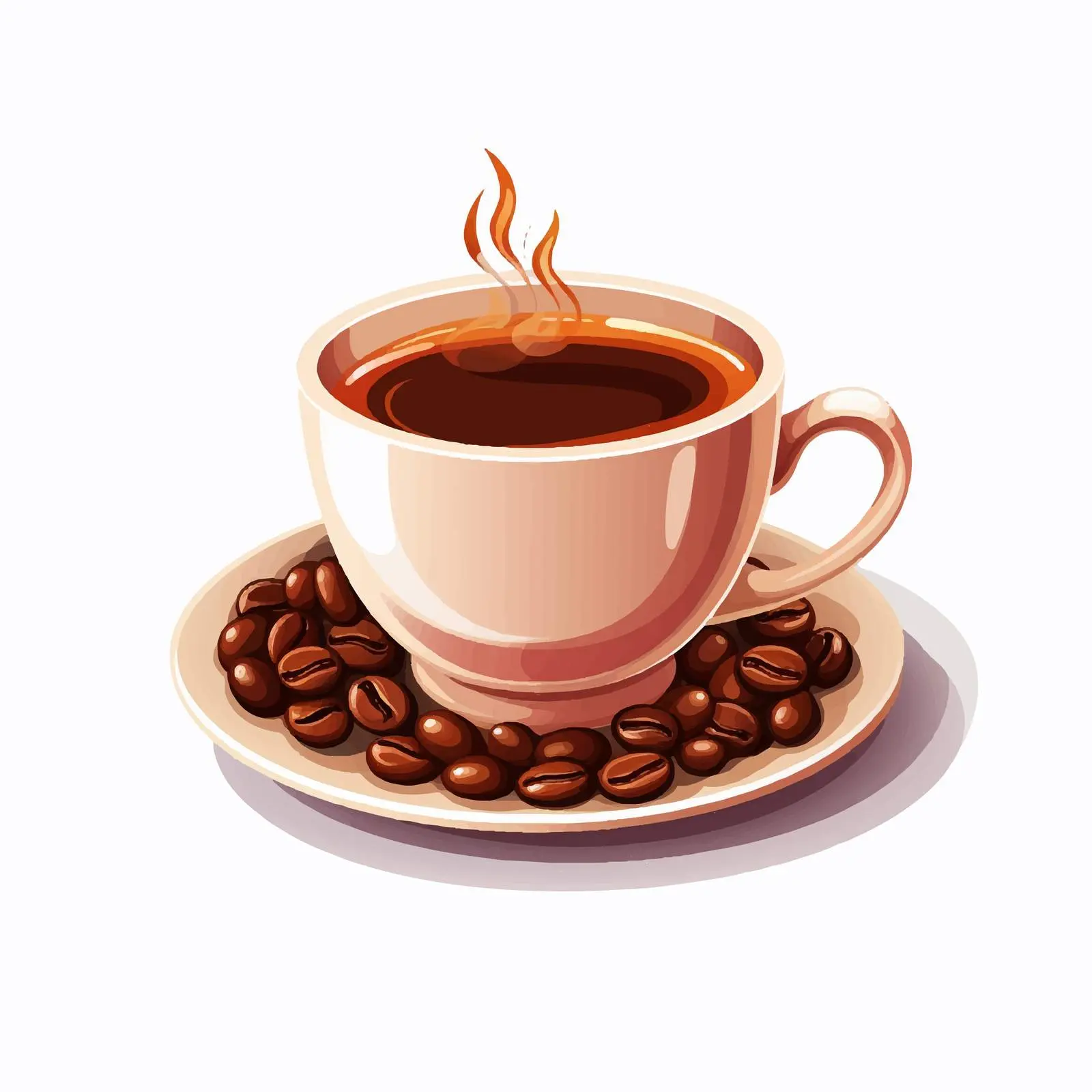 Cartoon Coffee Cup Vector Illustration — free download from Dotvec