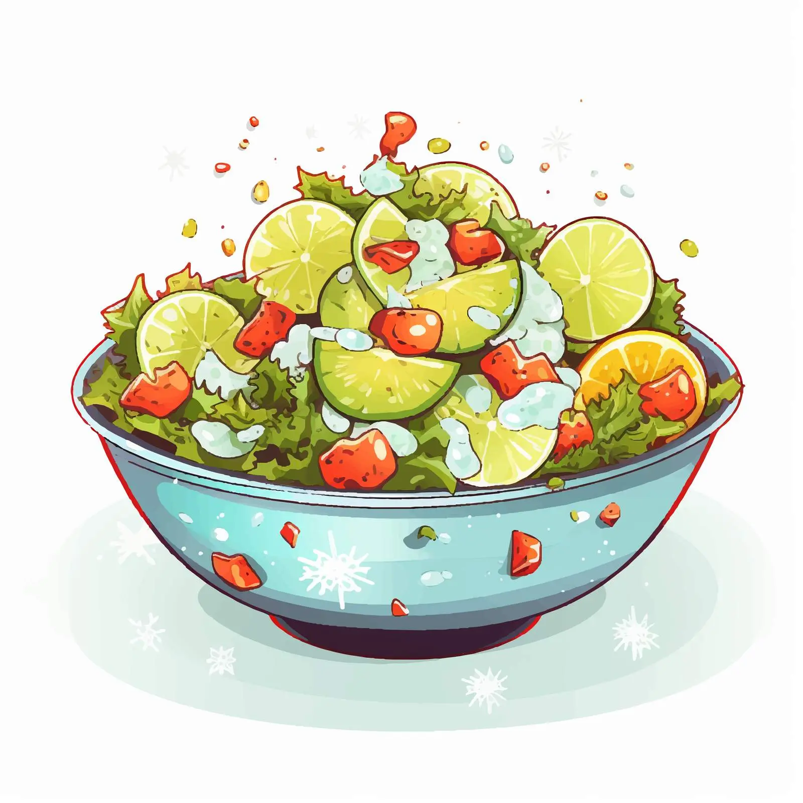 Holiday Salad Olivier with Festive Toy Background — free download from Dotvec