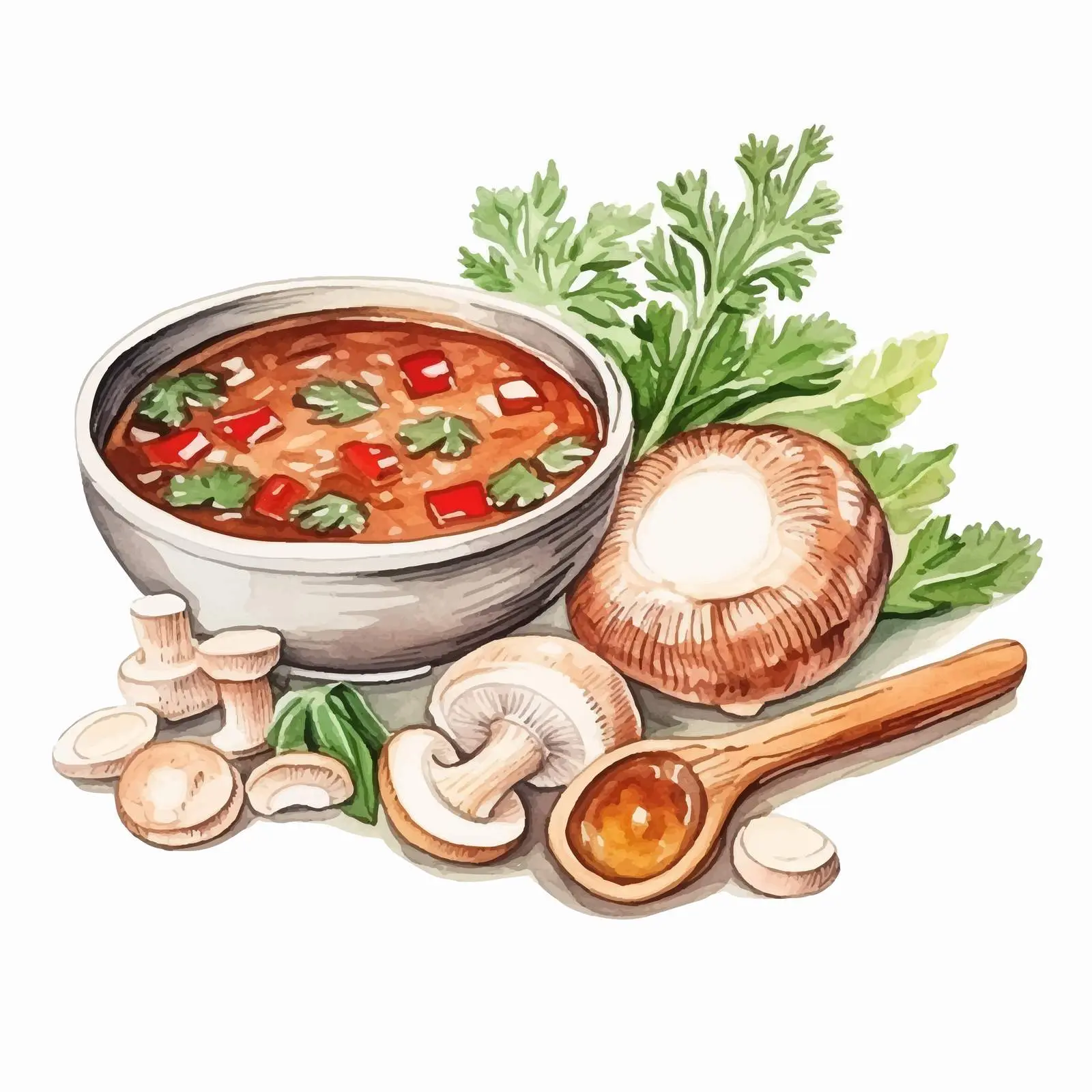 Mushroom Soup Recipe with Fresh Vegetables — free download from Dotvec