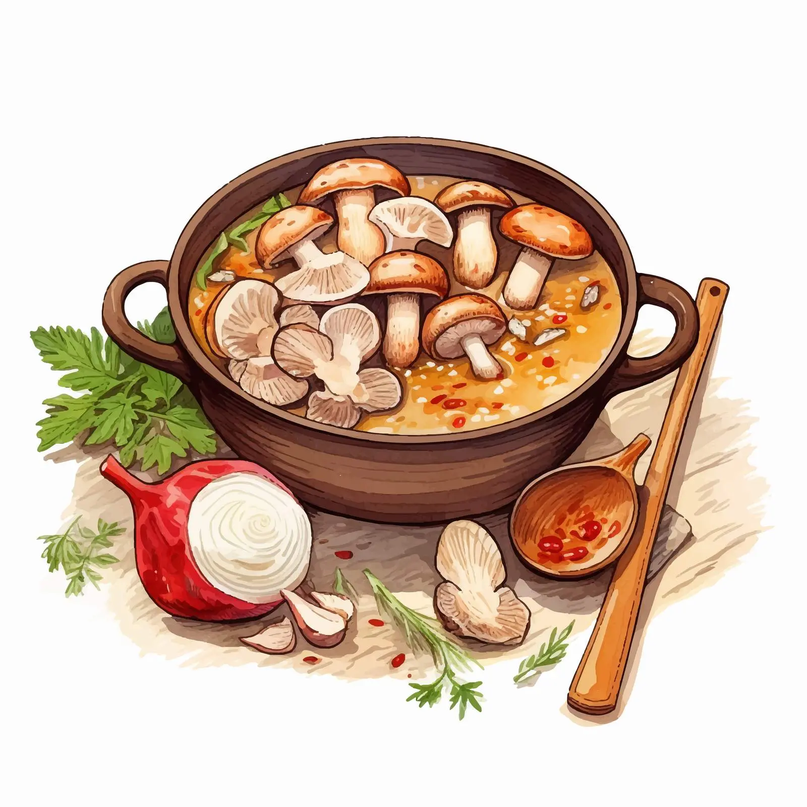 Mouthwatering Mushroom Soup Recipe Ingredients — free download from Dotvec