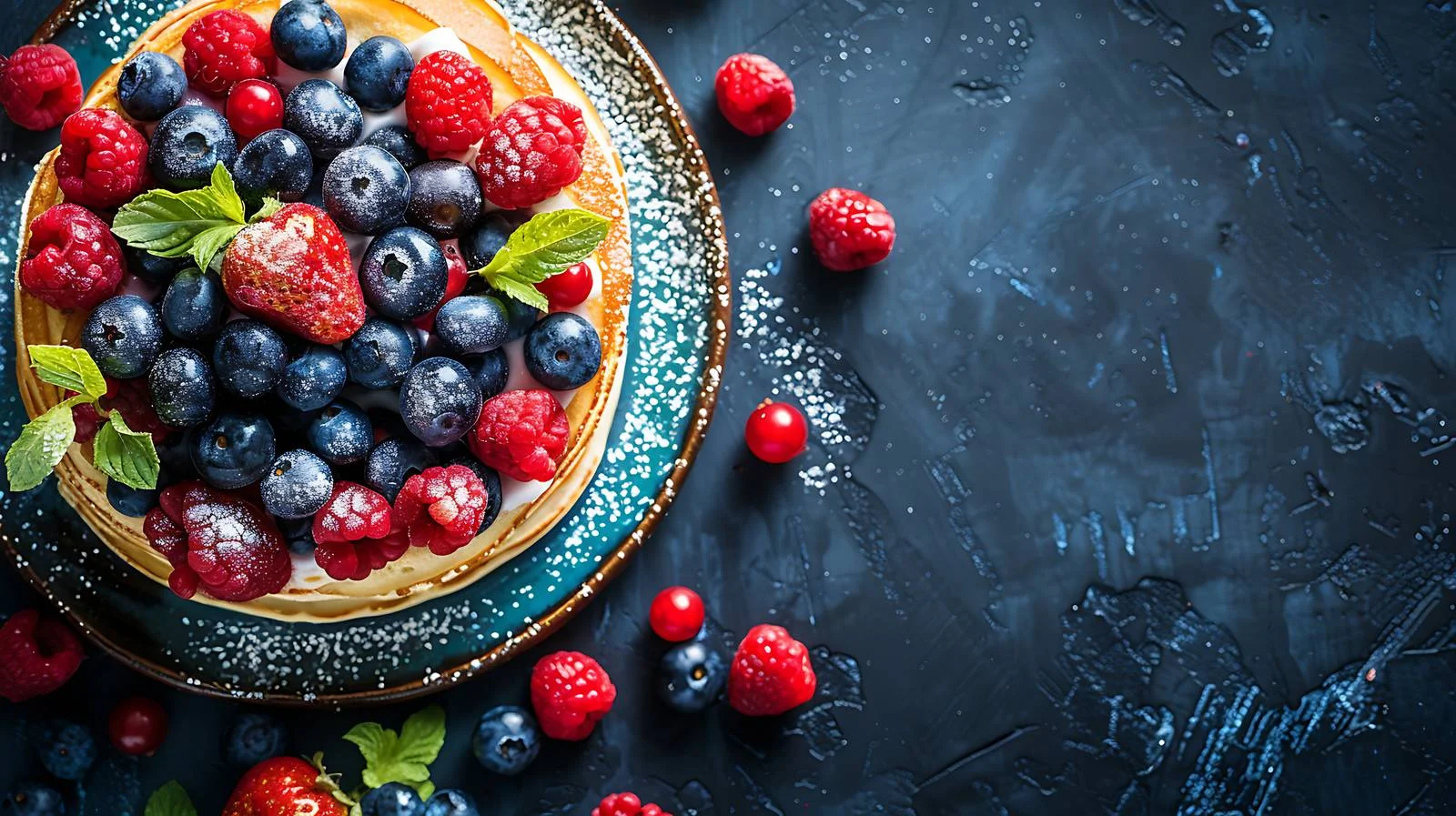 Gourmet Pancakes with Berries — free download from Dotvec