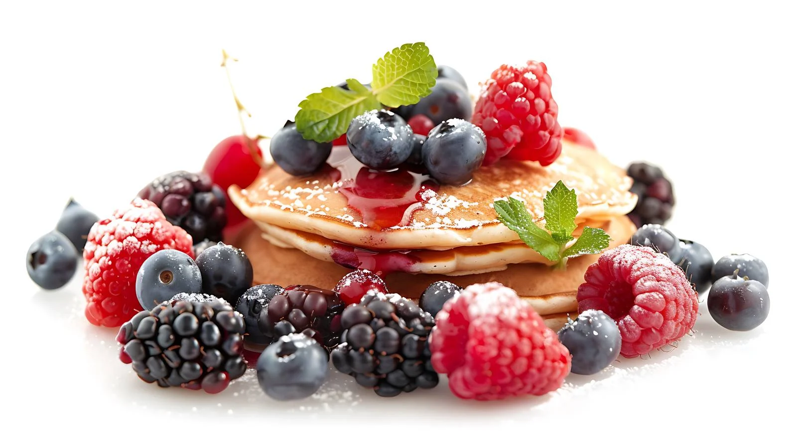 Delicious Pancakes with Fresh Berries — free download from Dotvec