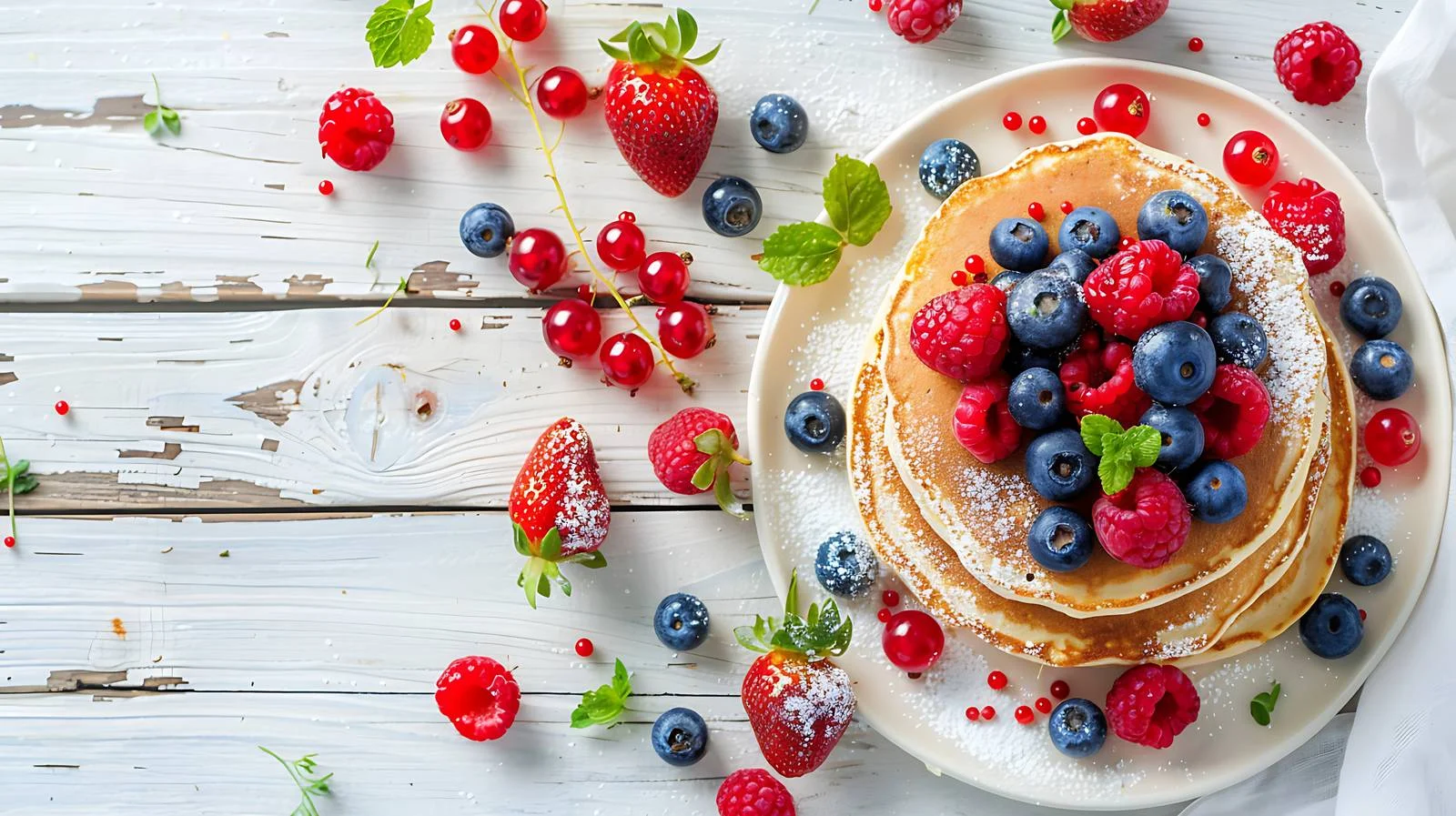 Delicious Pancakes with Fresh Berries — free download from Dotvec
