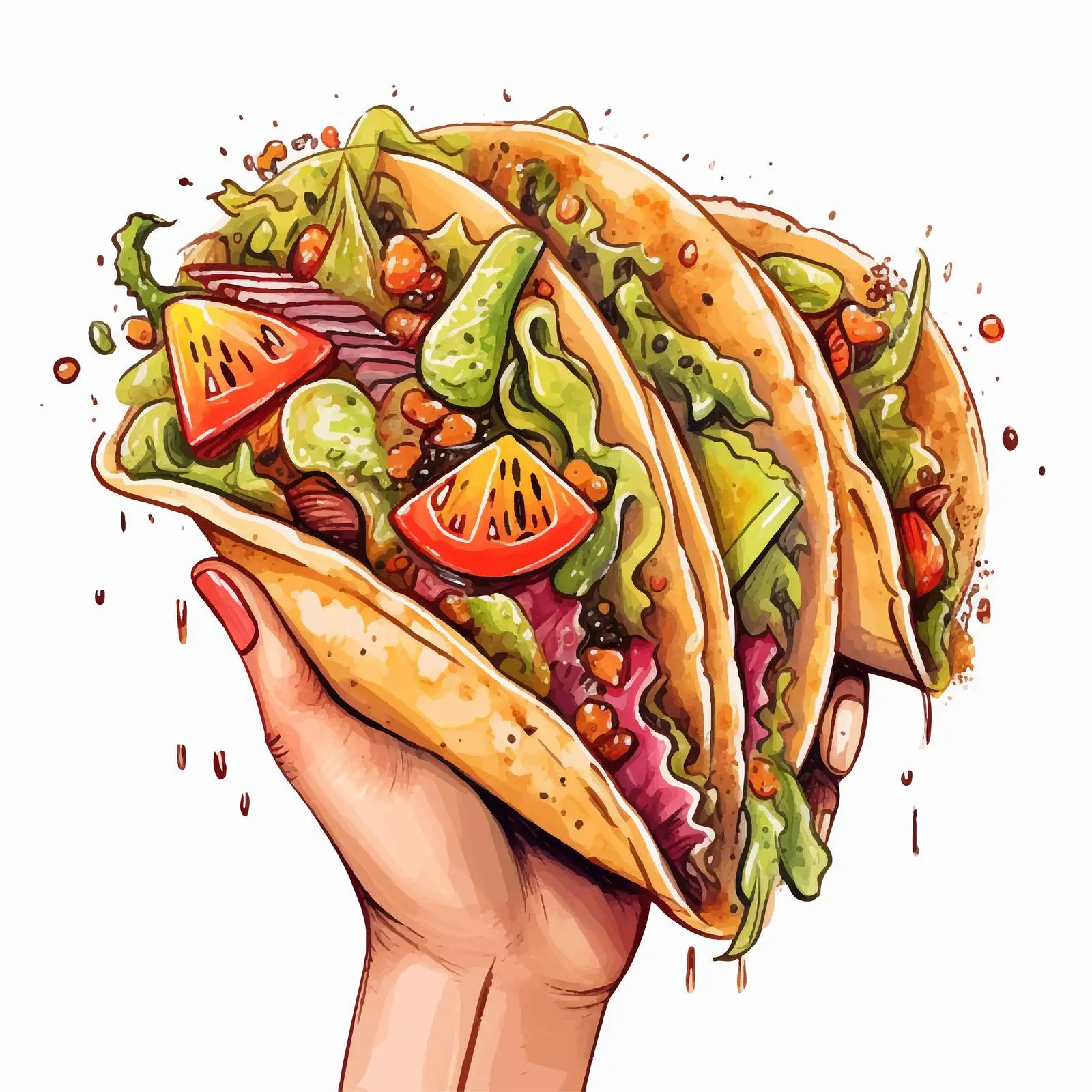 Tacos and Manicure Vector Art — free download from Dotvec