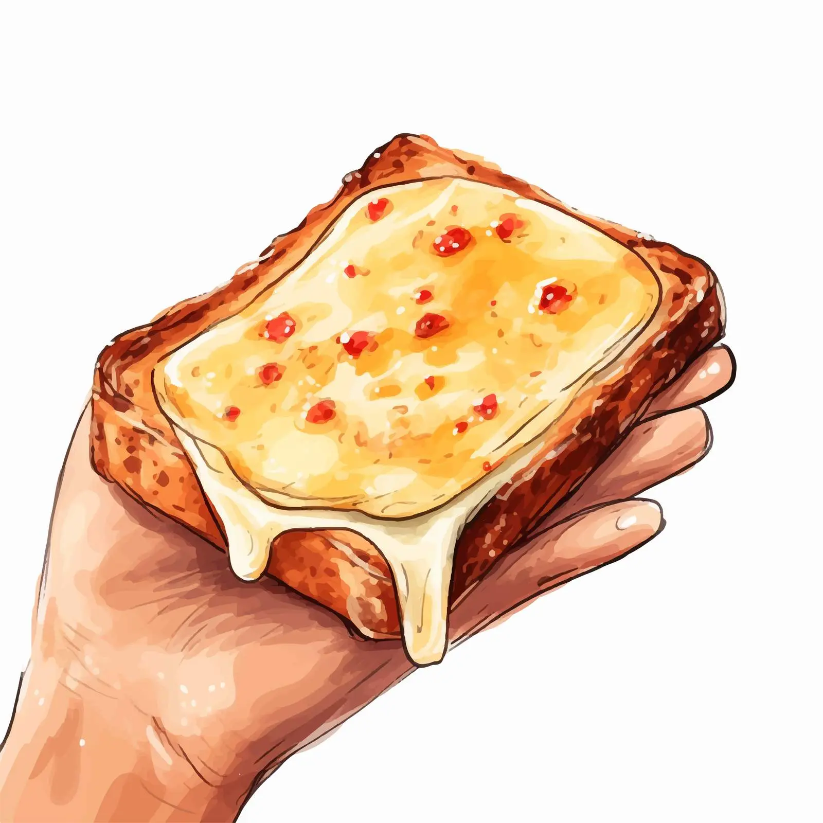 Toast with Cheese and Red Manicure — free download from Dotvec