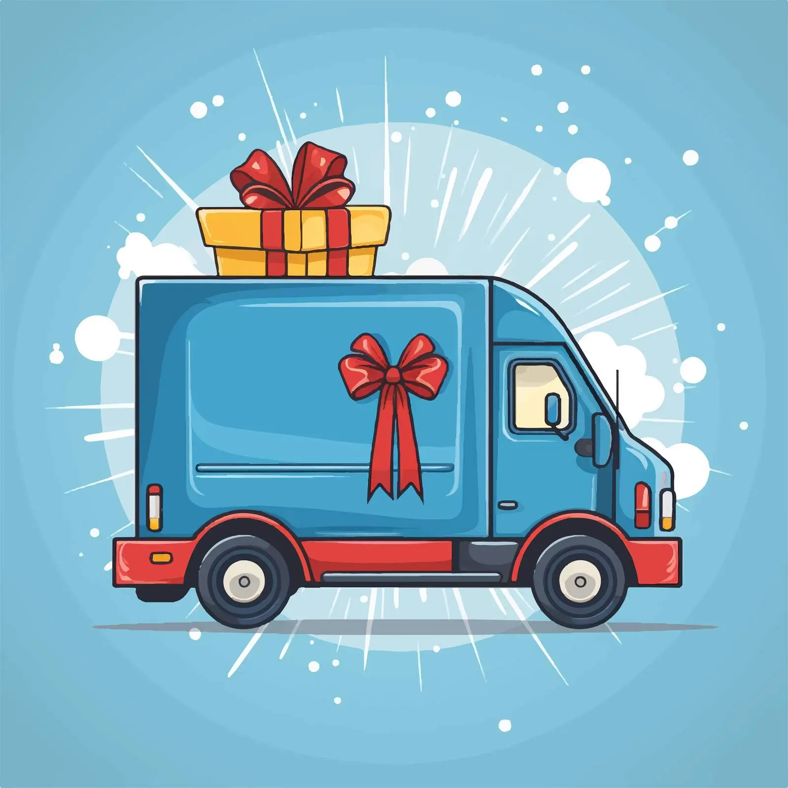 Delivery Design Over Blue Background Vector Illustration – free delivery truck image from Dotvec