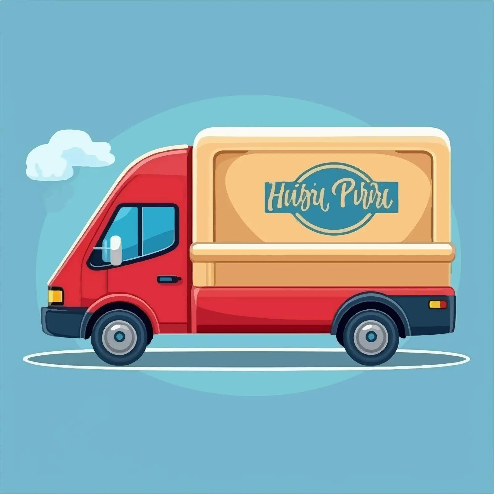 Delivery Design with Blue Background Vector Illustration – free convenience image from Dotvec