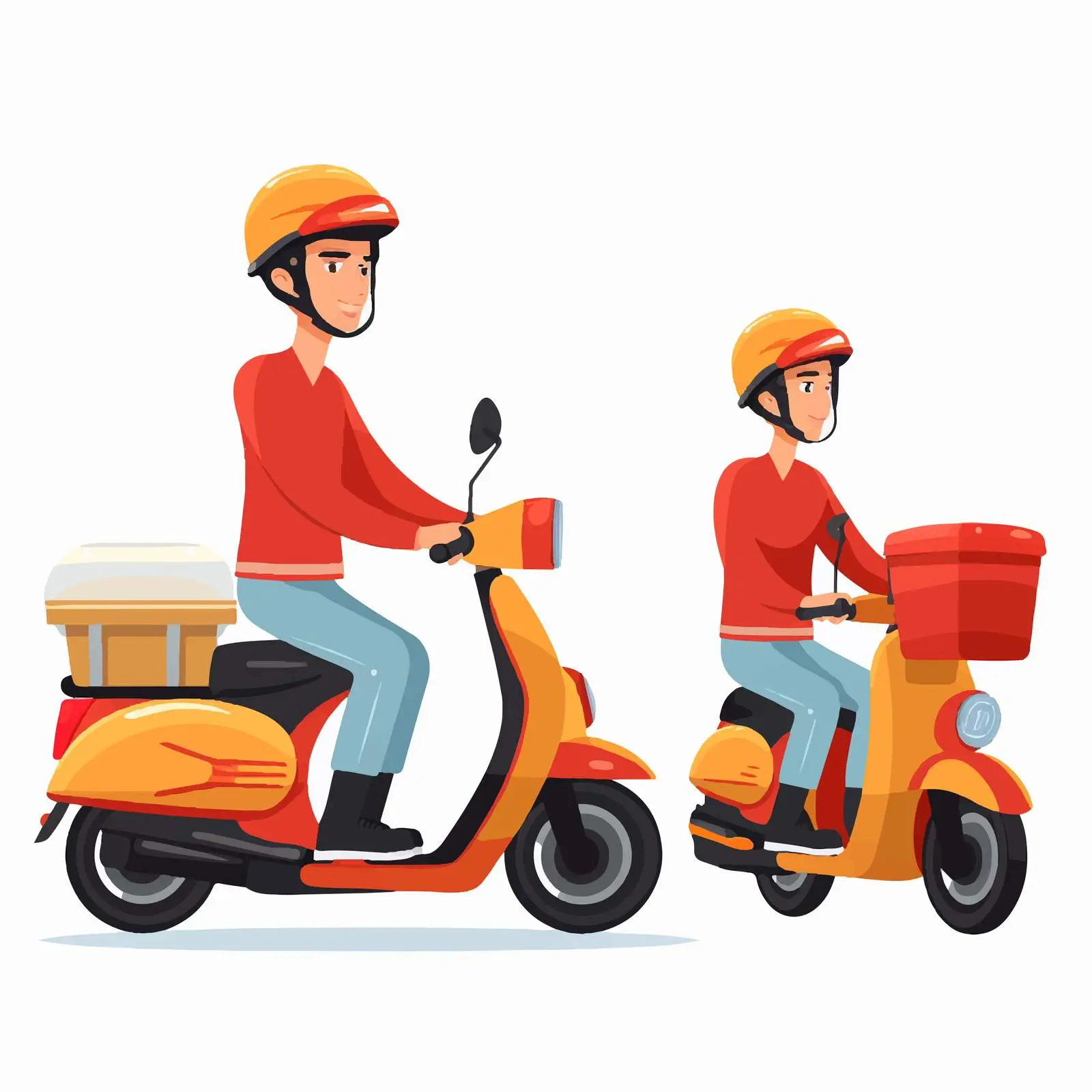 Delivery Guy on Scooter in Uniform — free download from Dotvec