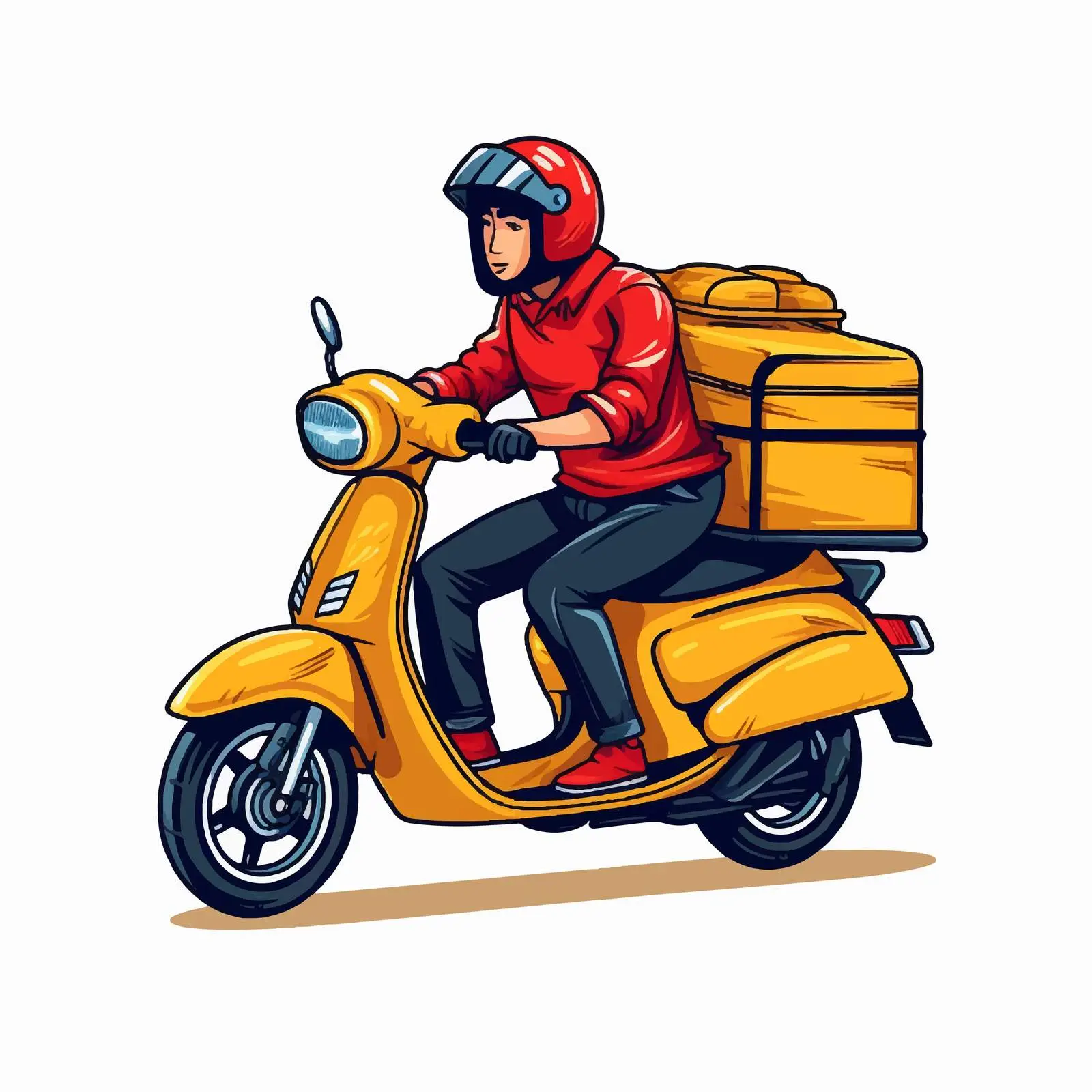City Delivery Logo with Biker Courier Illustration — free download from Dotvec