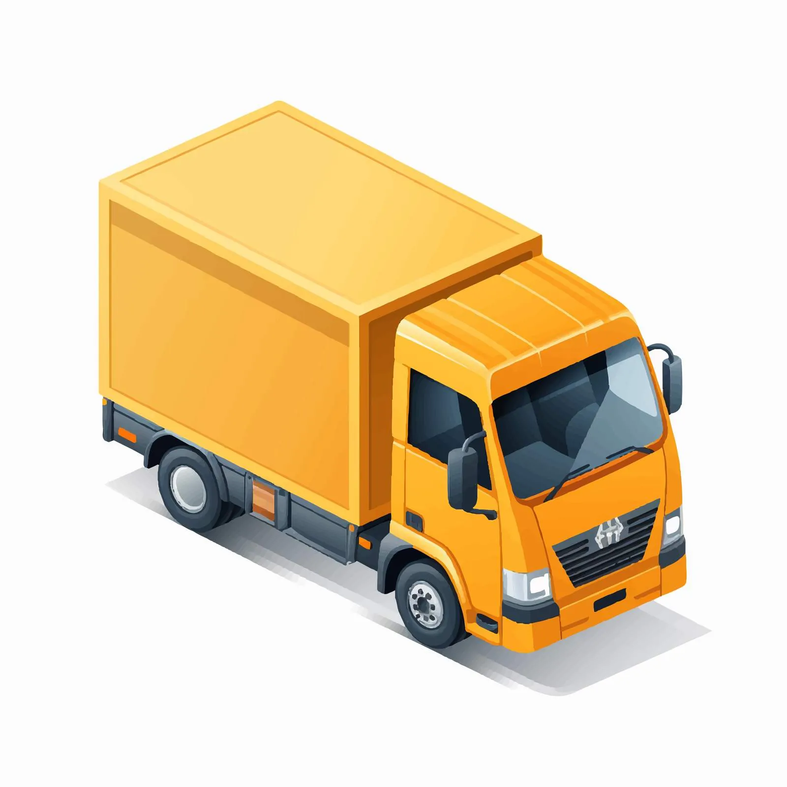 Isometric Cartoon Delivery Truck Vector Illustration – free delivery truck image from Dotvec