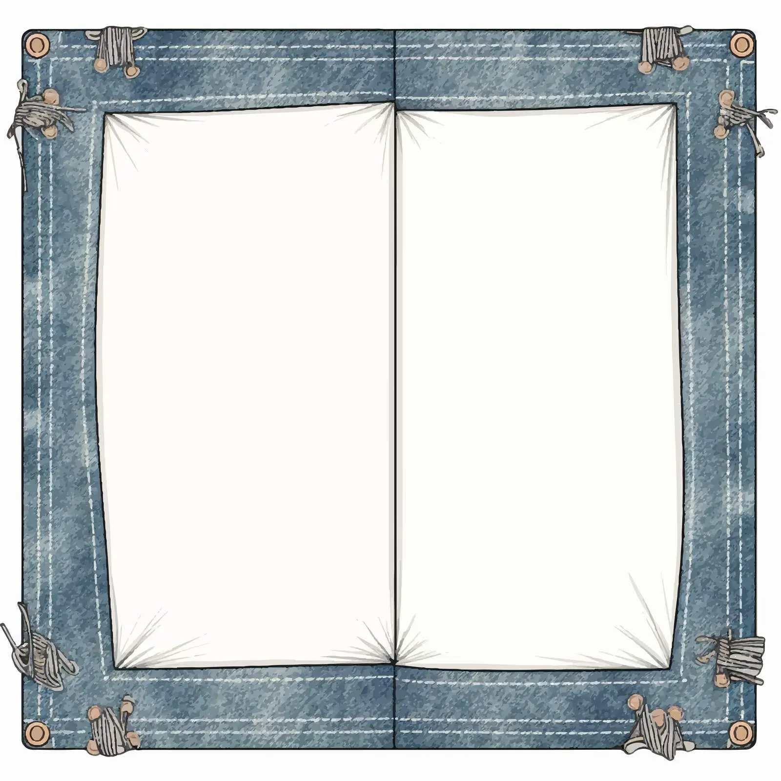 Creative Denim Scrapbook Quick Page Design — free download from Dotvec