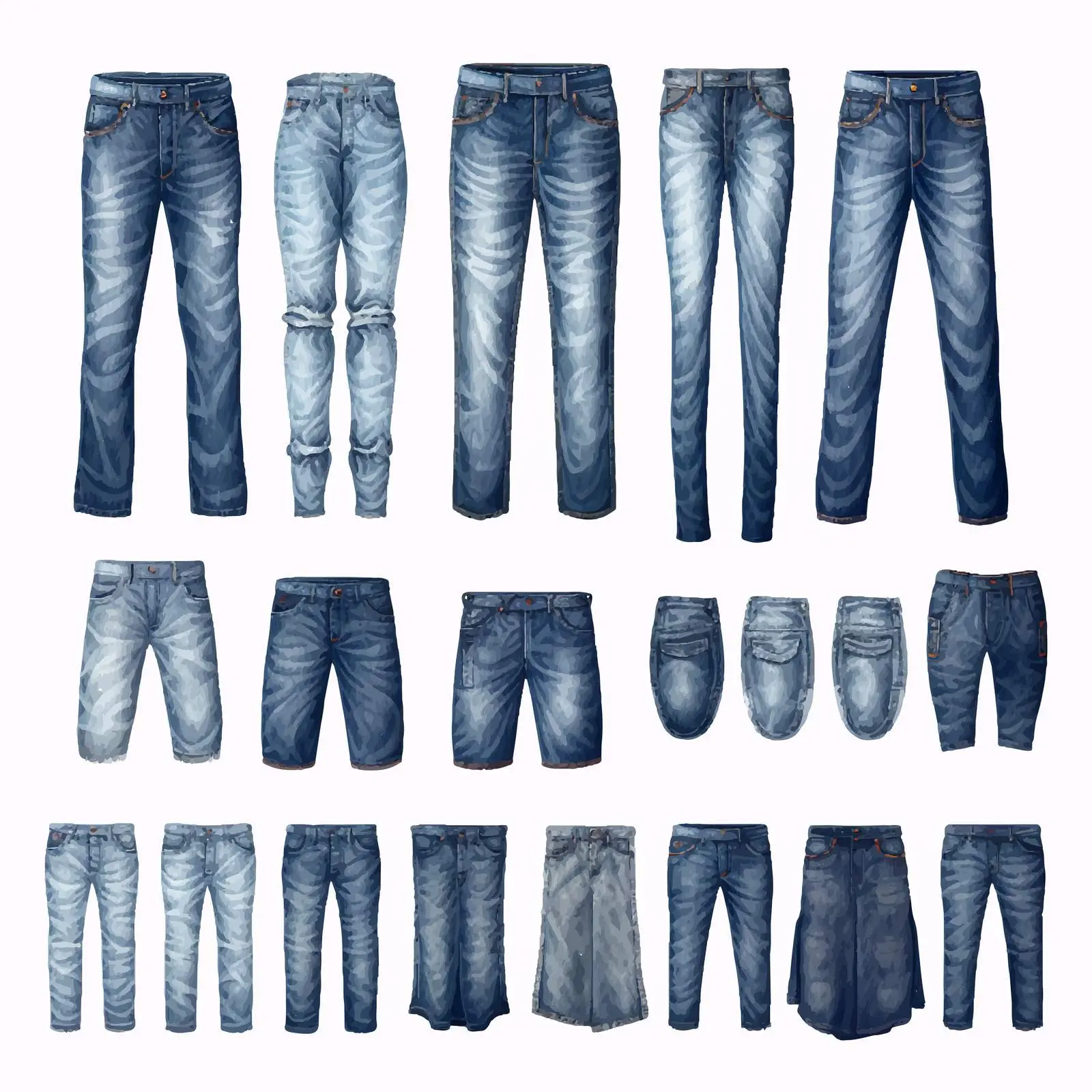 Denim Framework and Jeans Clip Art — free download from Dotvec