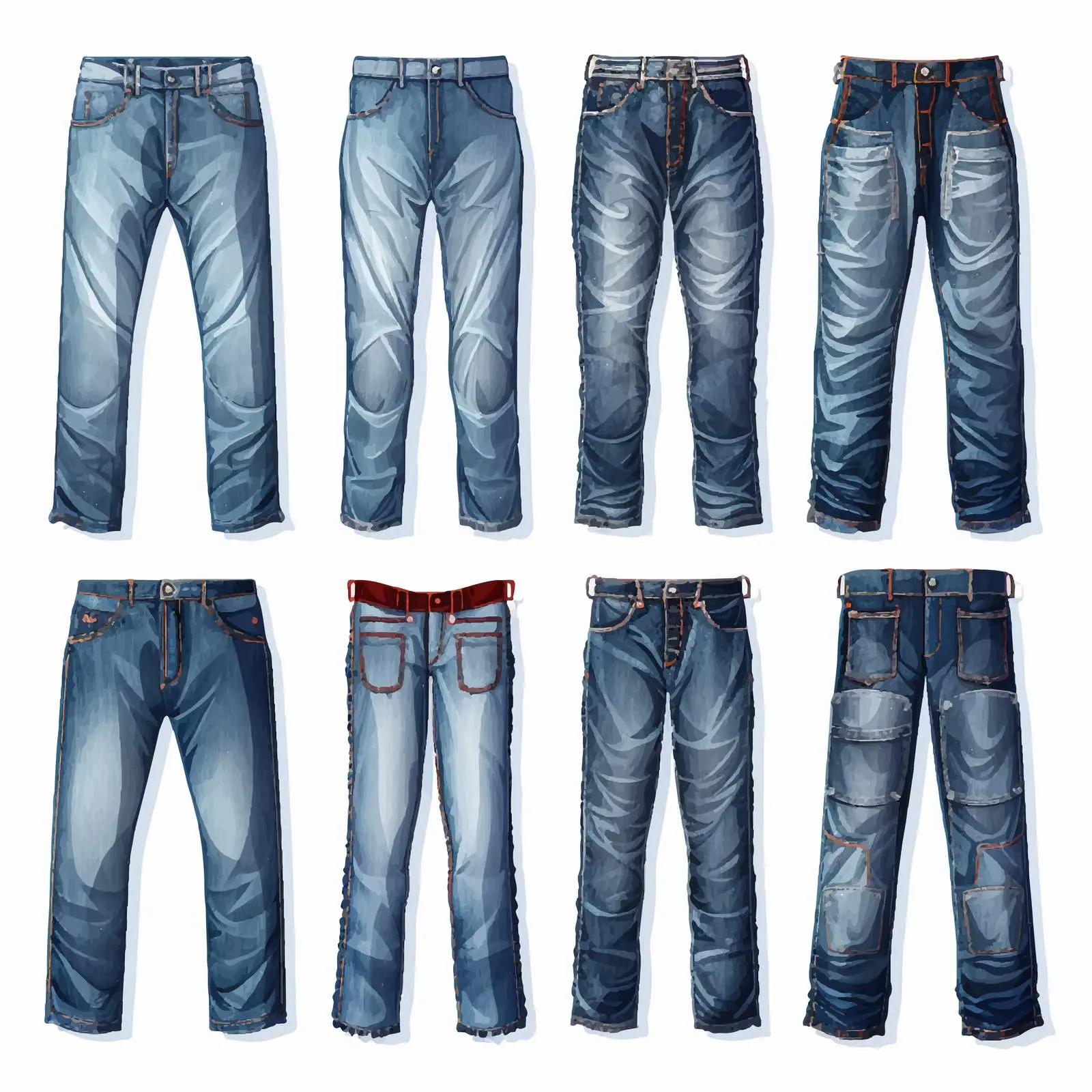 Denim Framework and Jeans Clip Art Design – free blue denim image from Dotvec