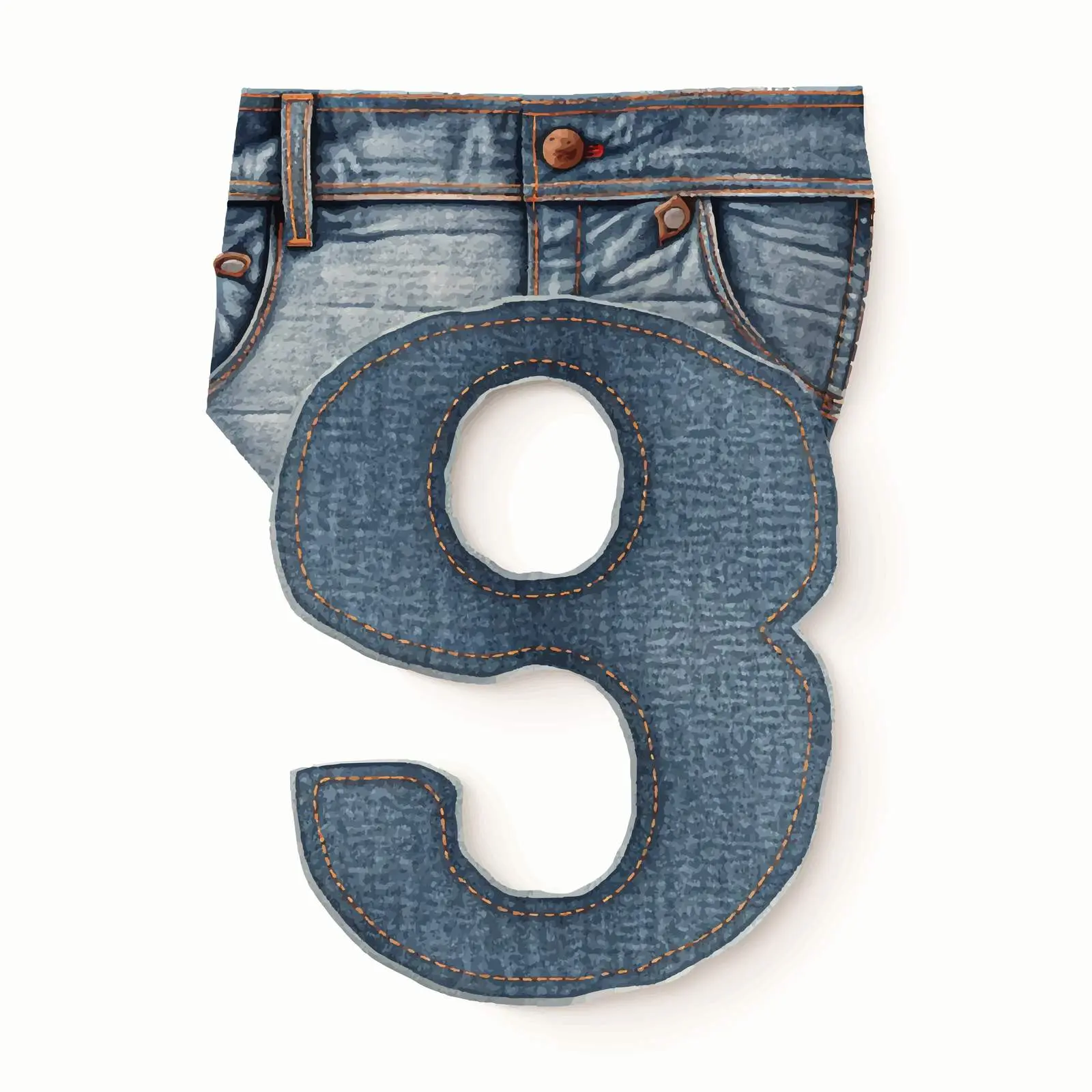 Classic Denim Elements Set Cartoon Vectors — free download from Dotvec