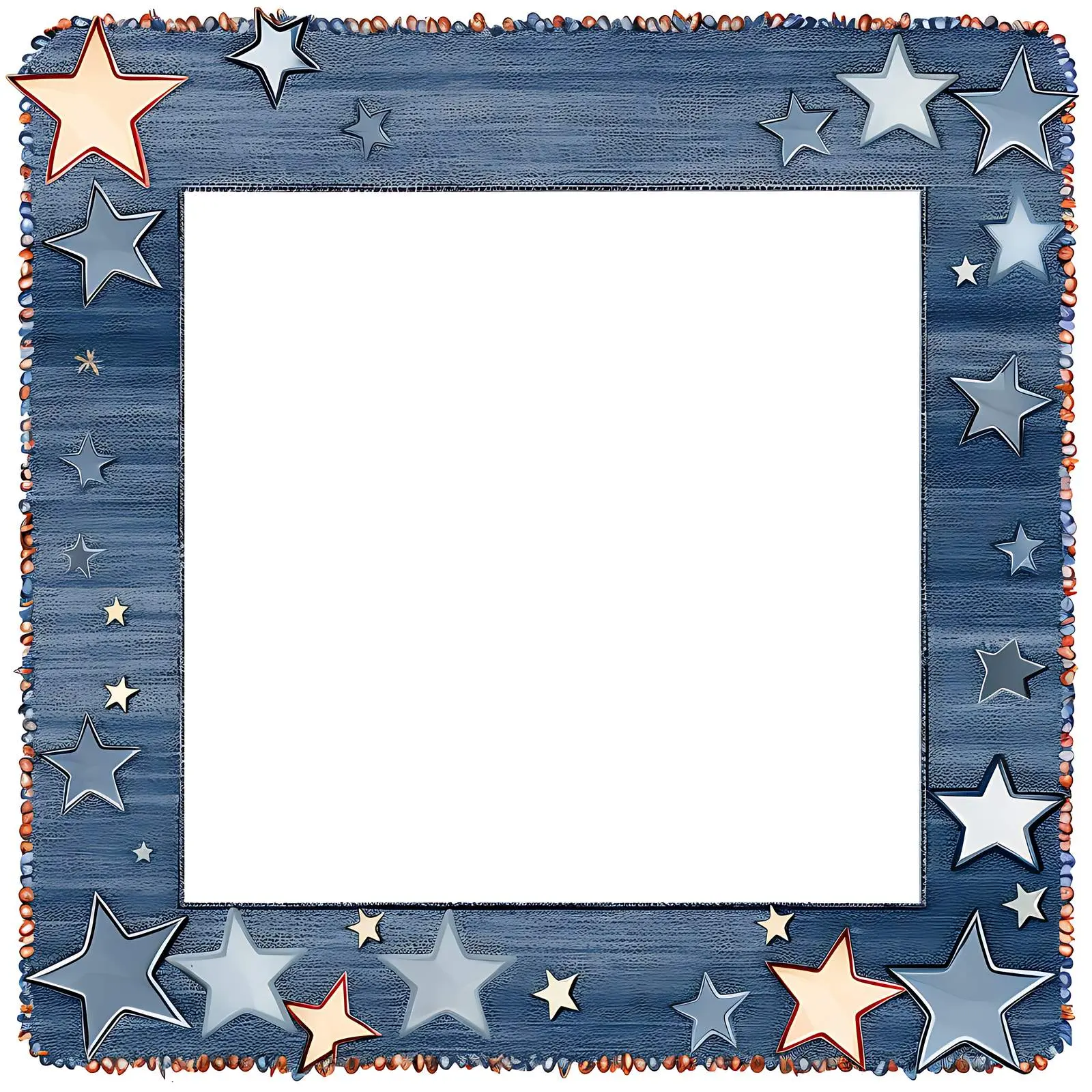 Glitter Star Denim Photo Frame Design — free download from Dotvec