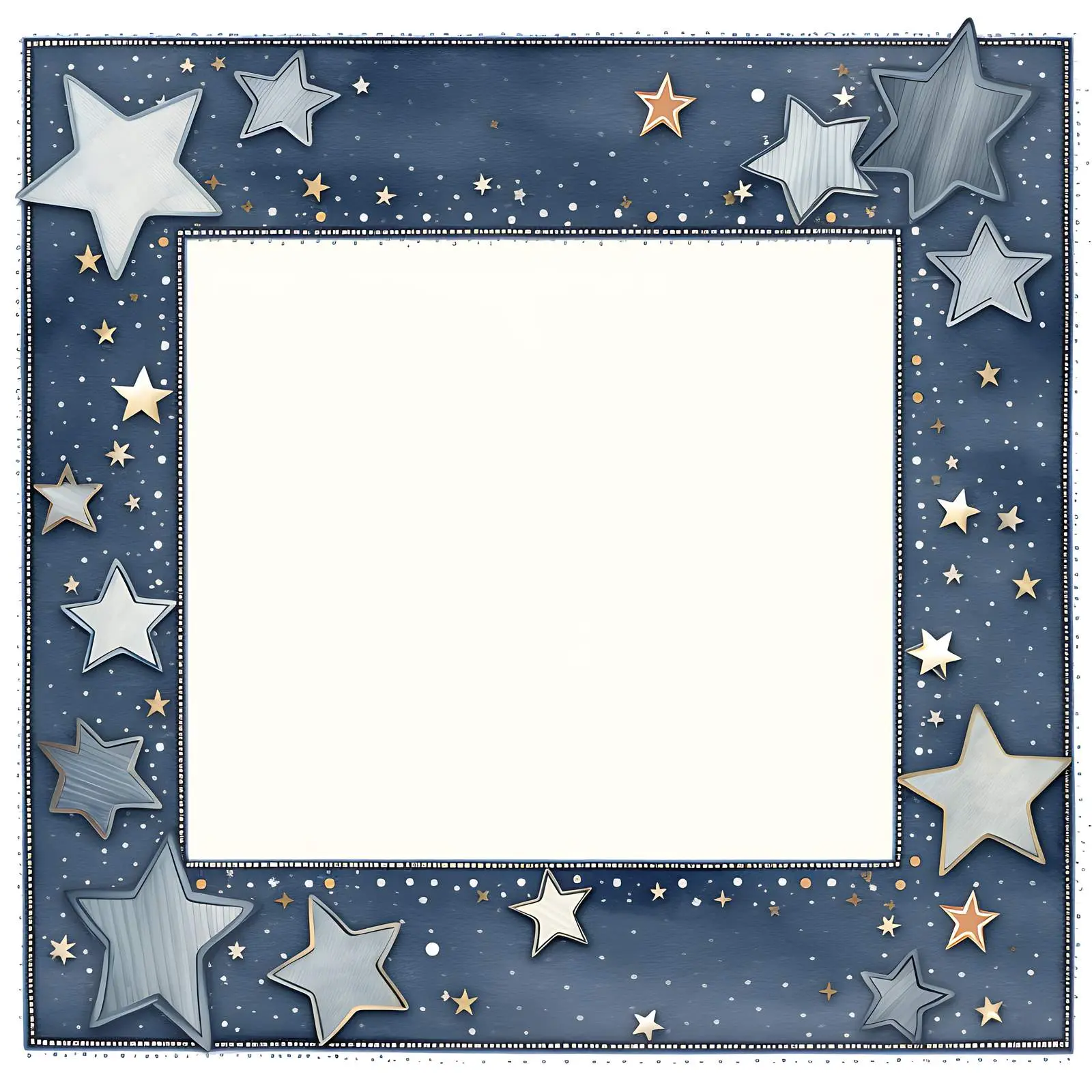 Denim Photo Frame with Glitter Stars – free personalized gift image from Dotvec