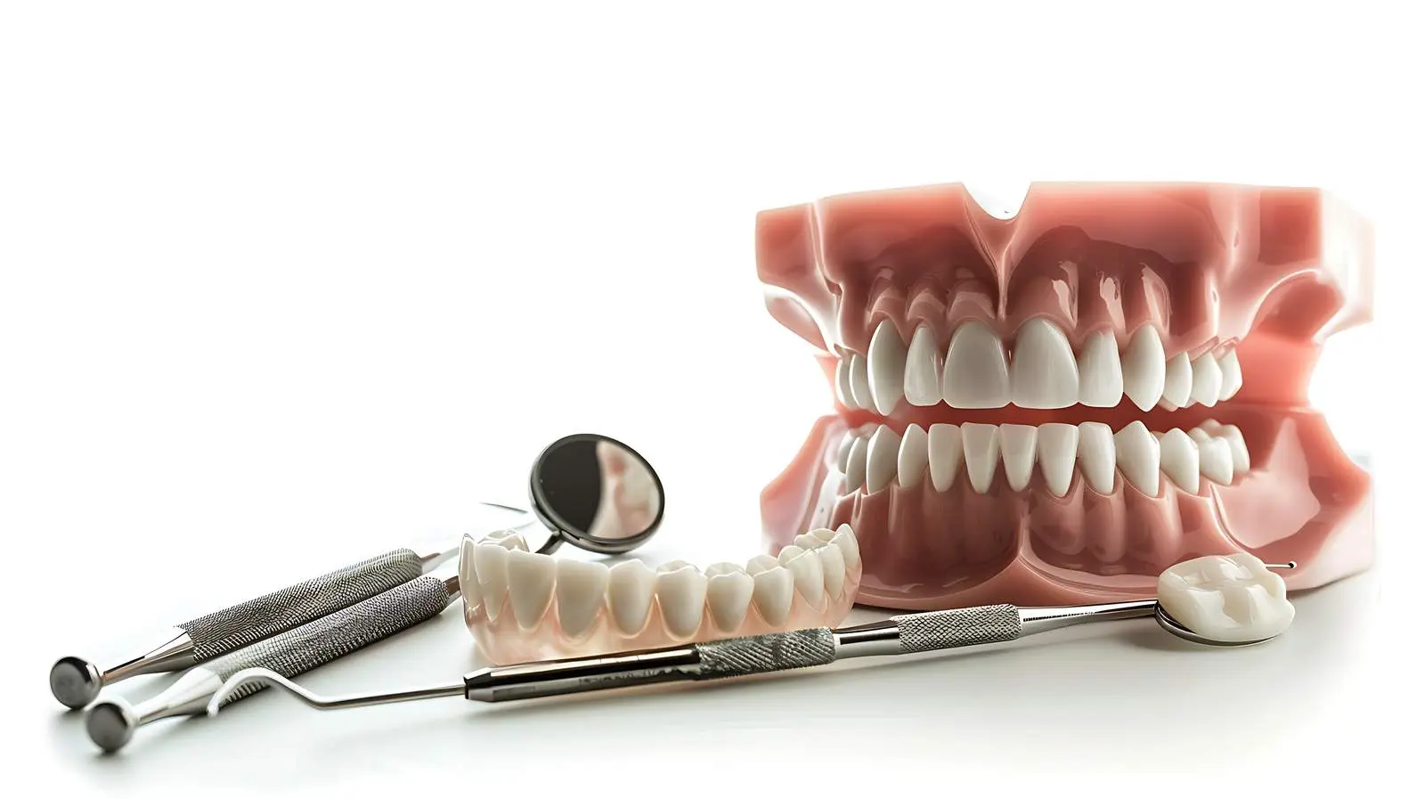 Dental Pan X-Ray with Dentures and Instruments – free surgery image from Dotvec