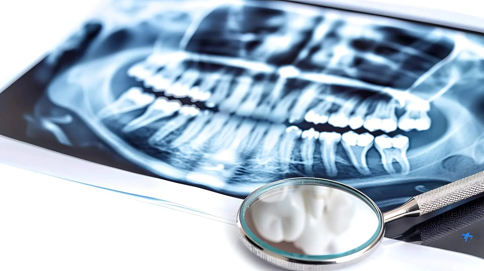 Dental X-ray and Mirror Isolated on White Background – free preventive care image from Dotvec