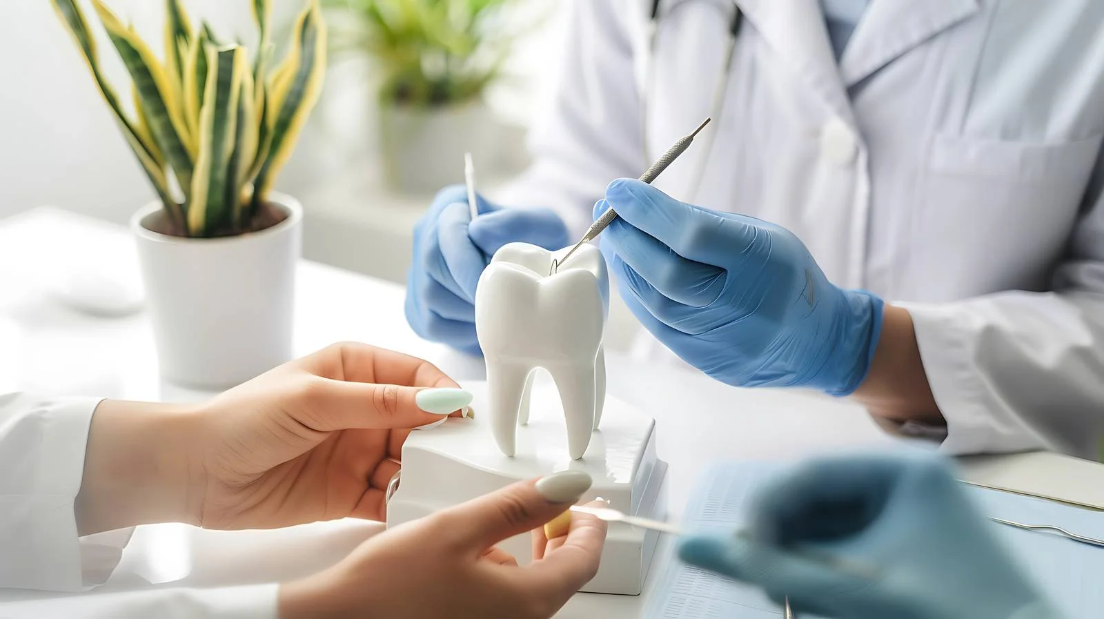 Dental Bridge Explanation on Tooth Model — free download from Dotvec