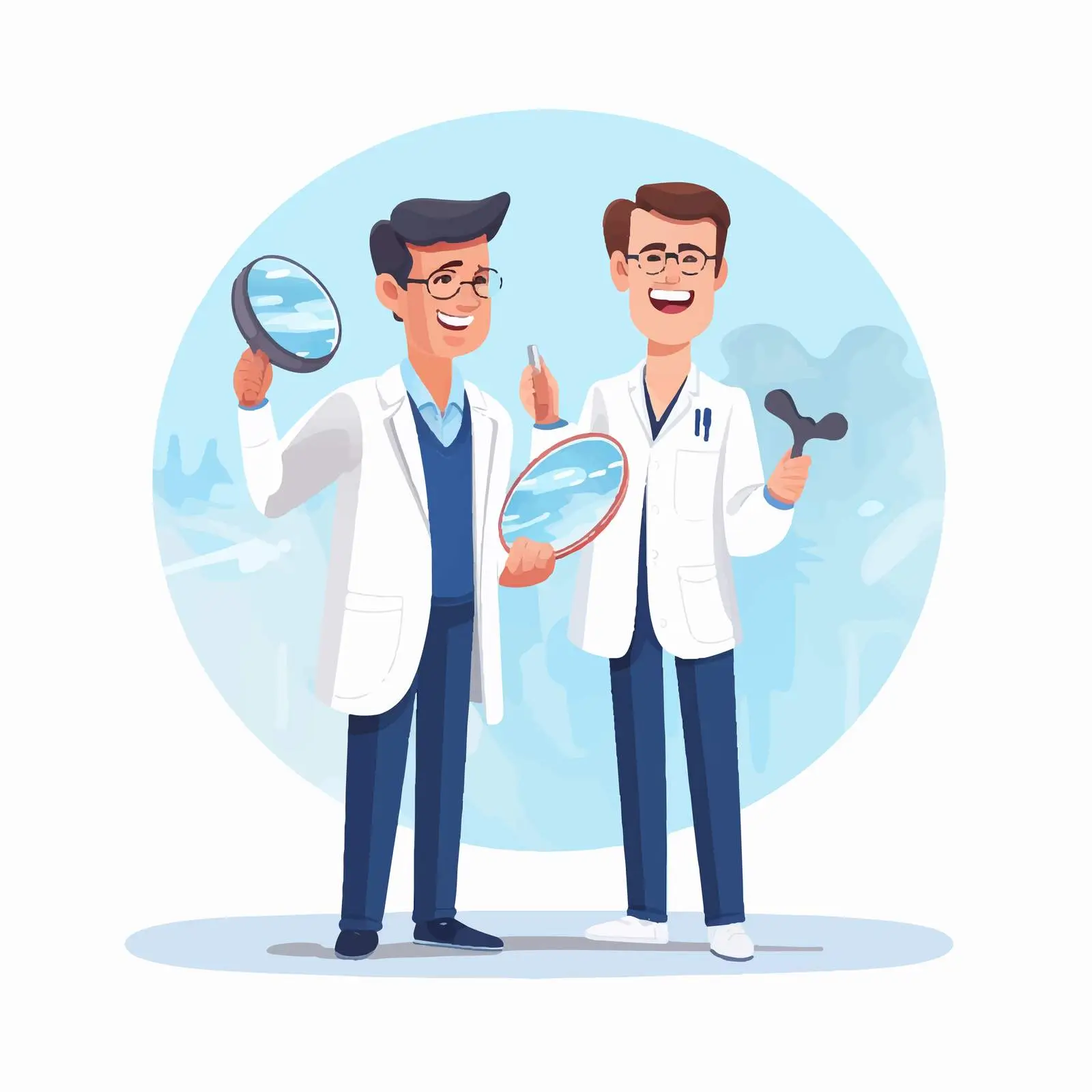 Dentists Examining Teeth Decay with Instruments — free download from Dotvec