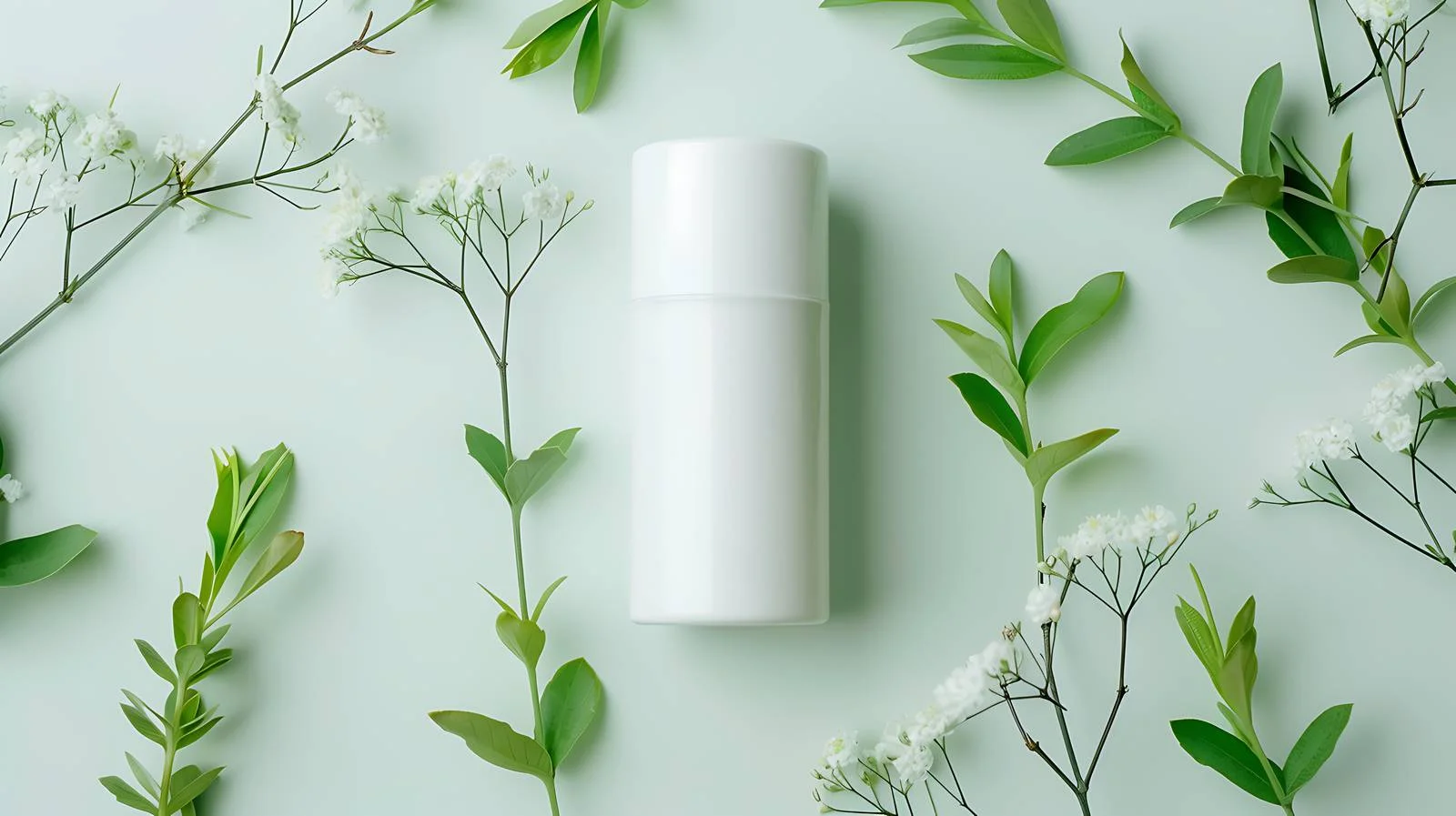 Natural Deodorant on Light Green Background — free download from Dotvec
