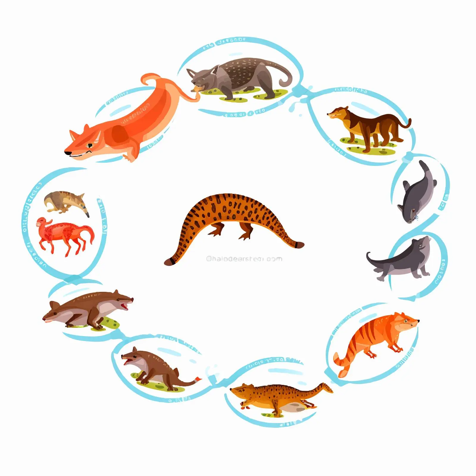 Simple Food Chain Cycle Cartoon Vector — free download from Dotvec