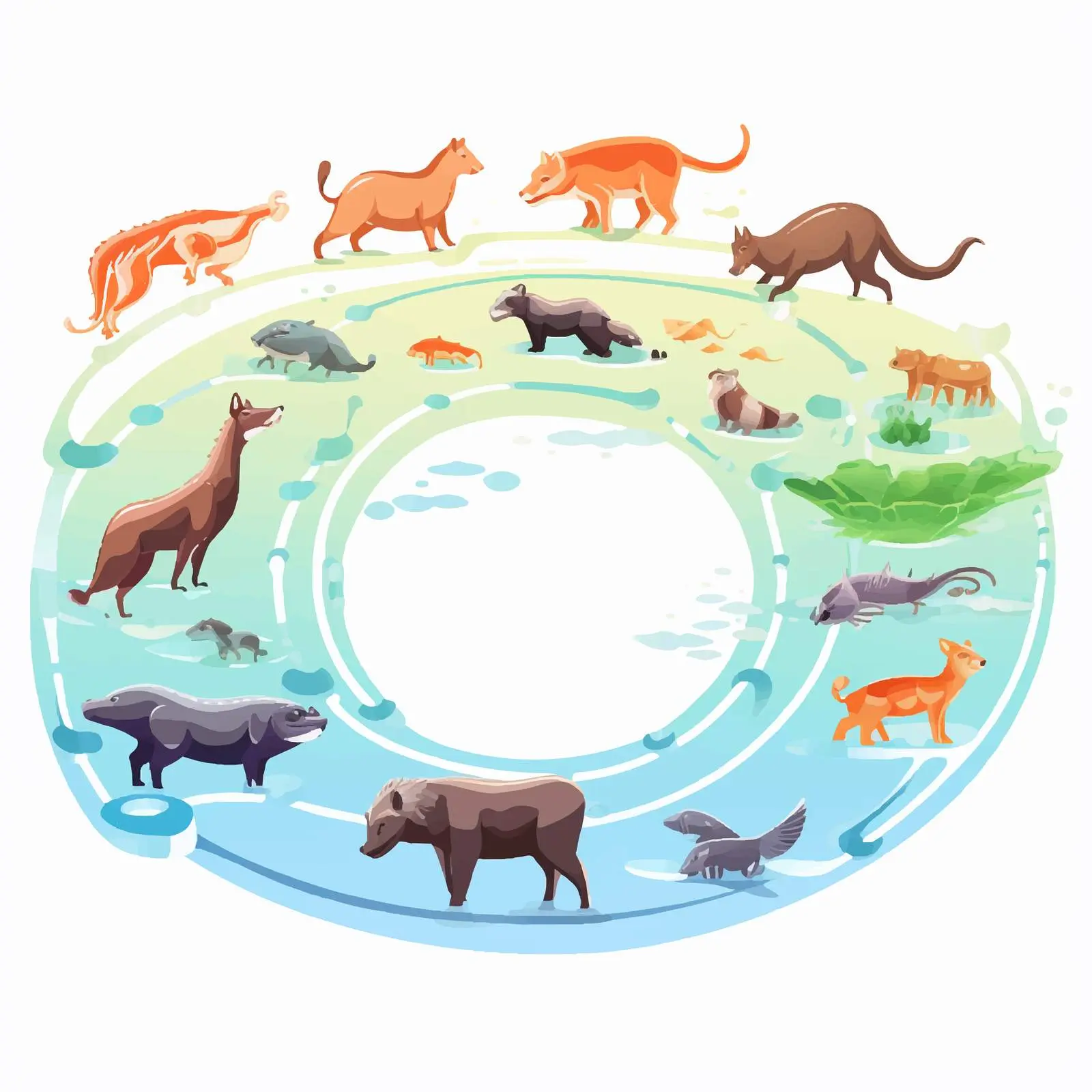Energy Flow in Food Chain Vector Illustration — free download from Dotvec