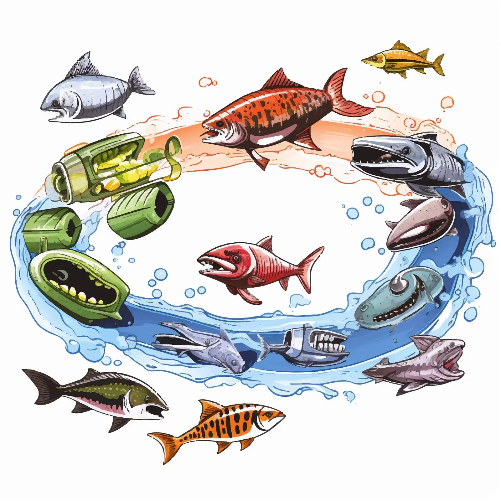 Energy Flow in Food Chain Vector Illustration — free download from Dotvec