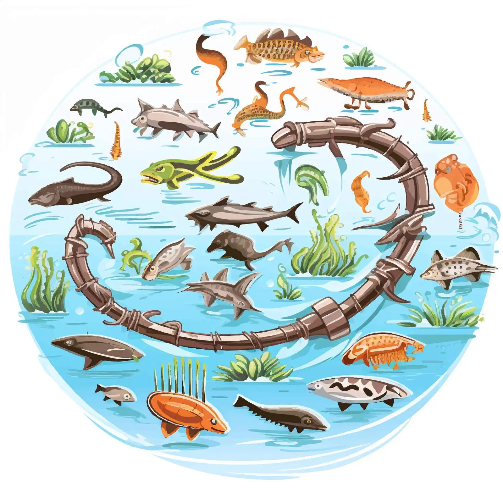 Energy Flow in Food Chain Vector Illustration — free download from Dotvec